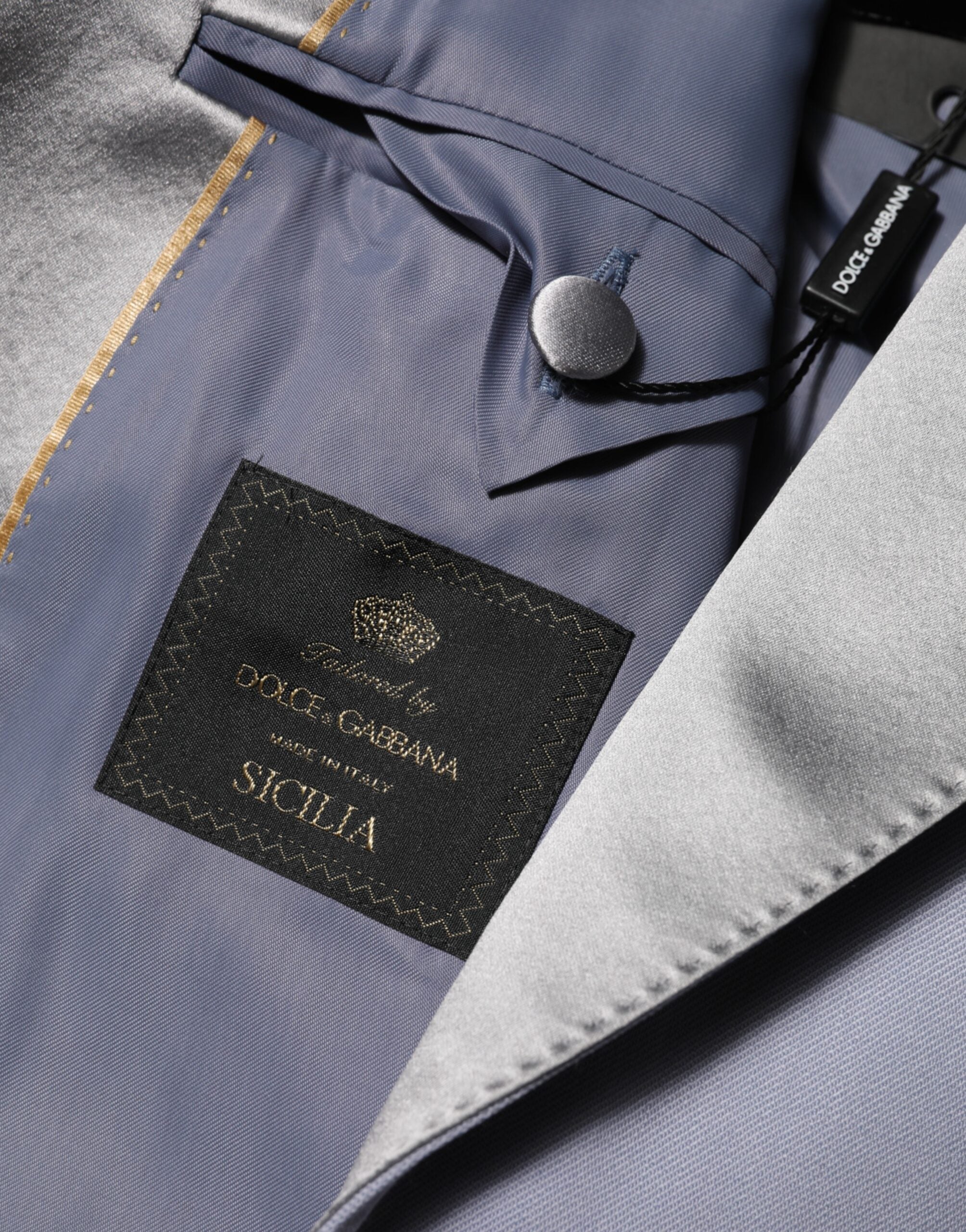 بليزر رجالي من Dolce &amp; Gabbana رمادي من الصوف SICILIA بزرين