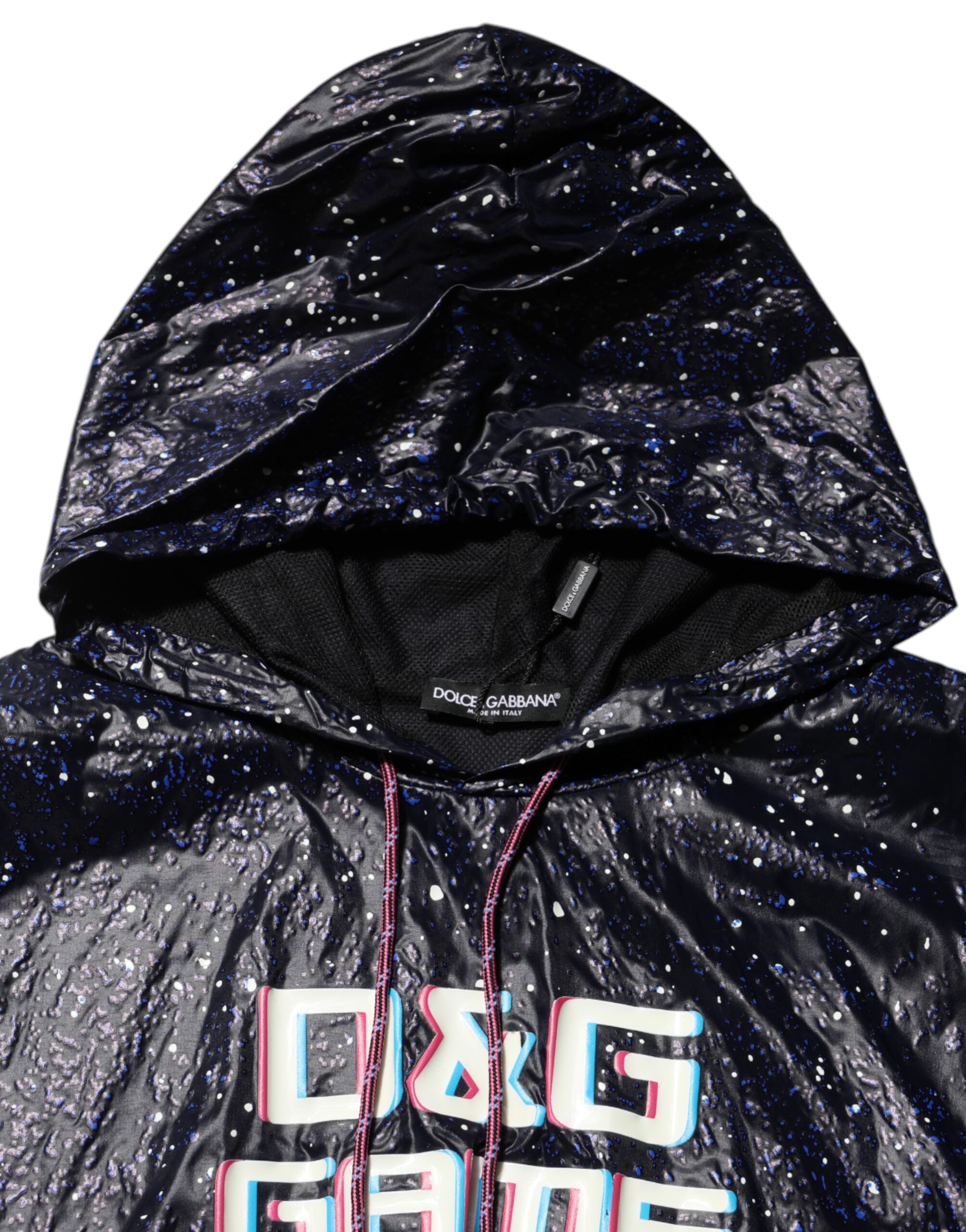 سويت شيرت رجالي بقلنسوة من دولتشي آند غابانا أزرق من مجموعة D&amp;G Game