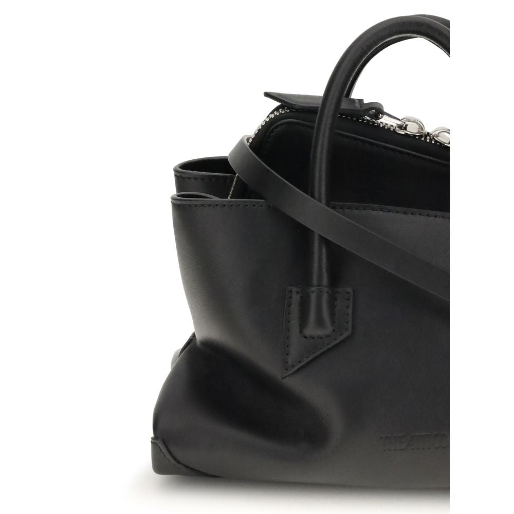 The Attico Black Calf Leather Bos Taurus Handbag