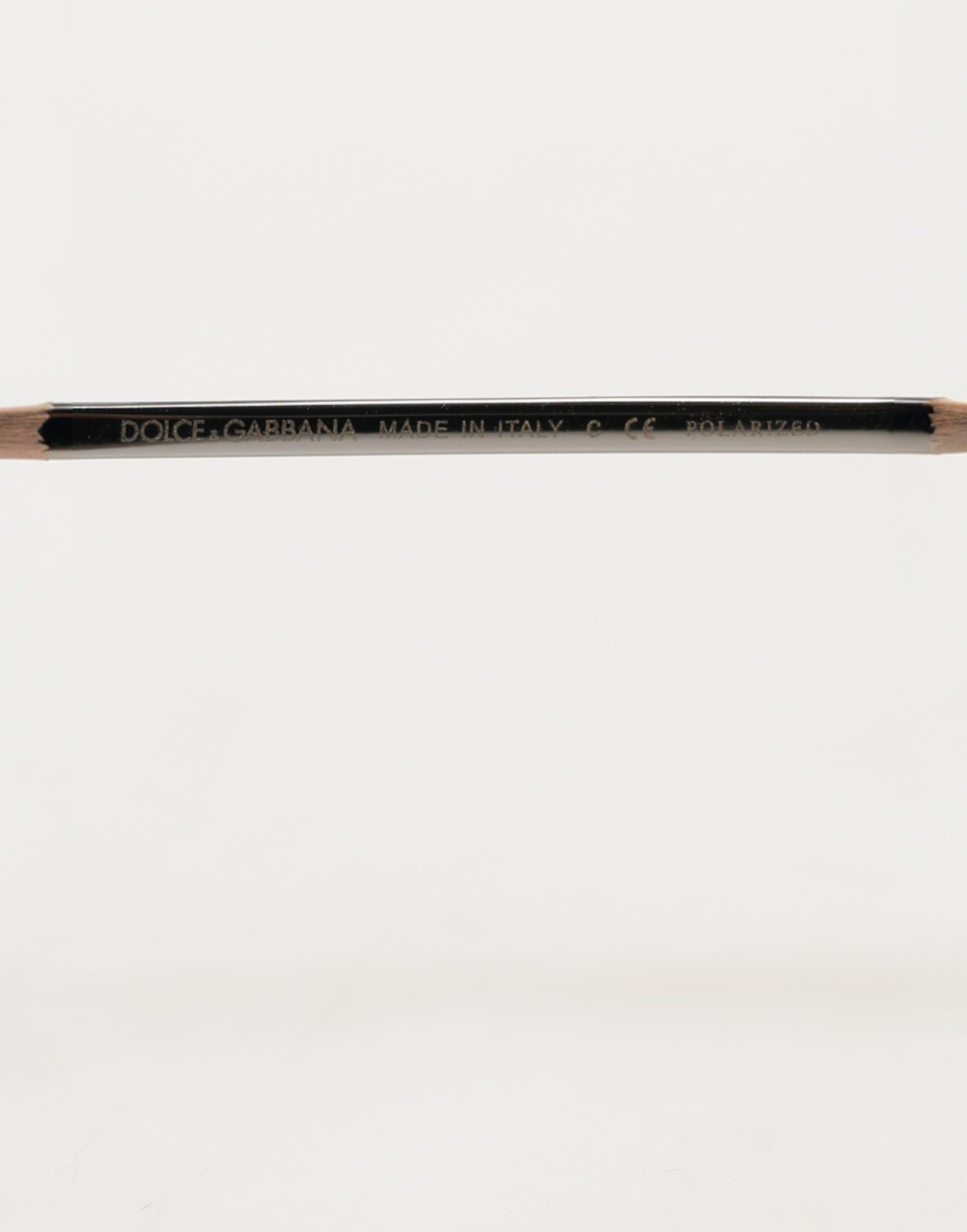 Dolce & Gabbana Silver Metal Frame Polarized Navigator Sunglasses