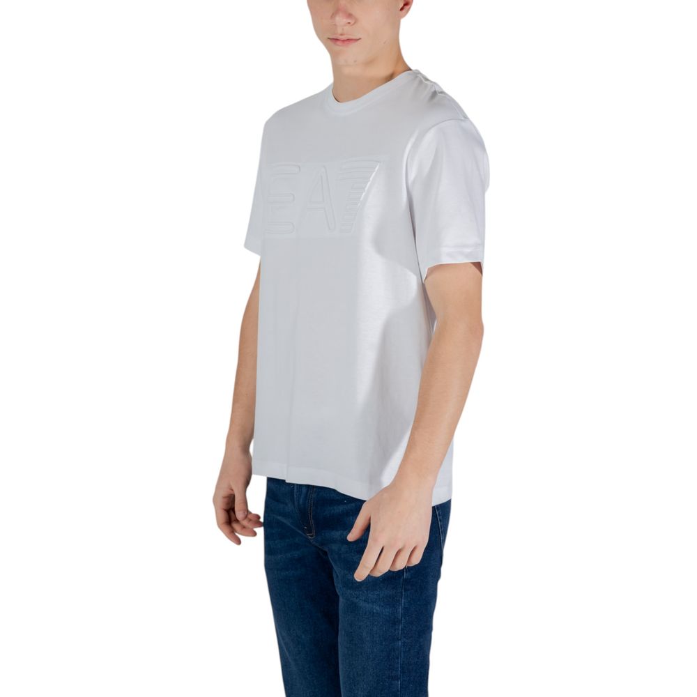 EA7 Emporio Armani White Cotton T-Shirt