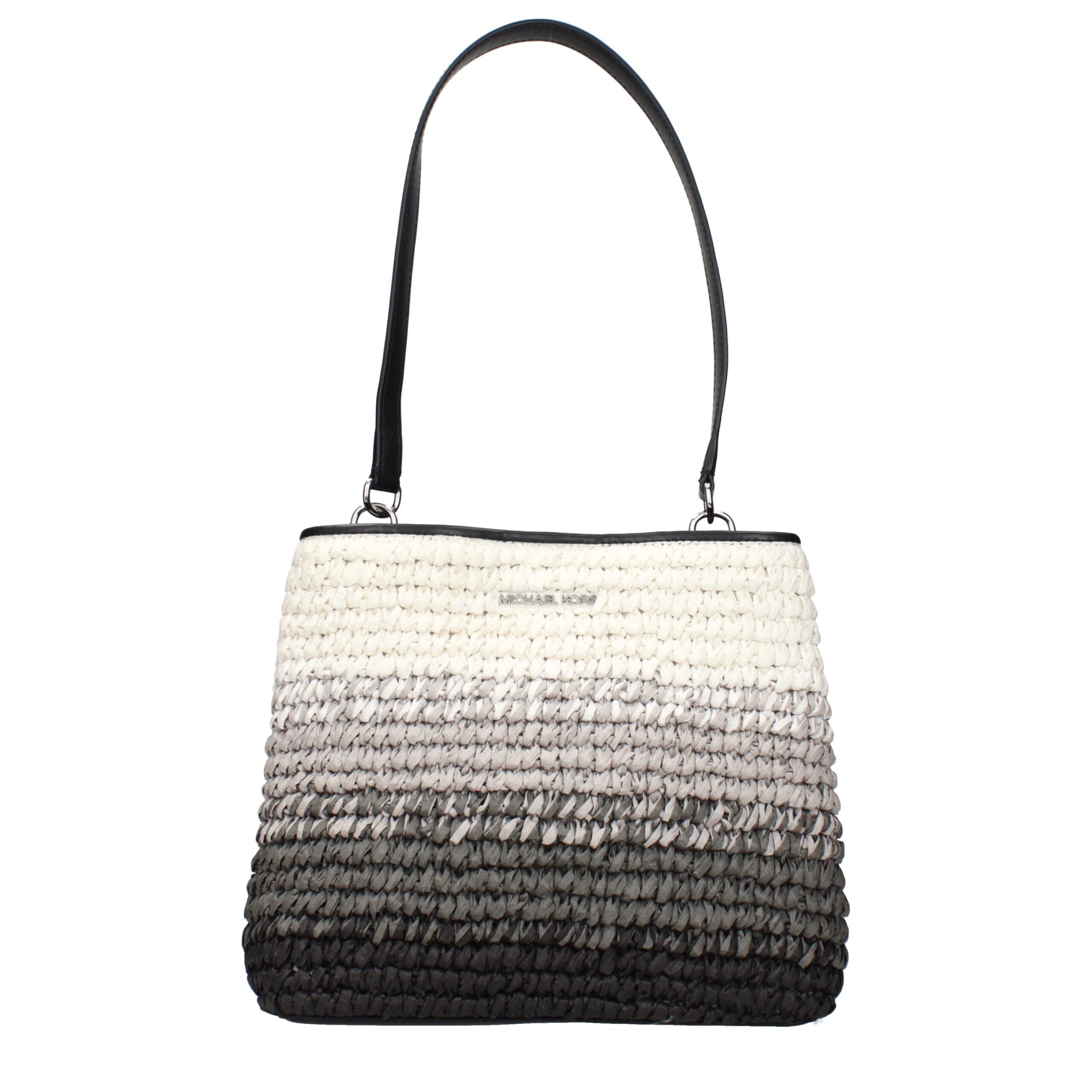 Michael Kors Black Raffia Shoulder Bag