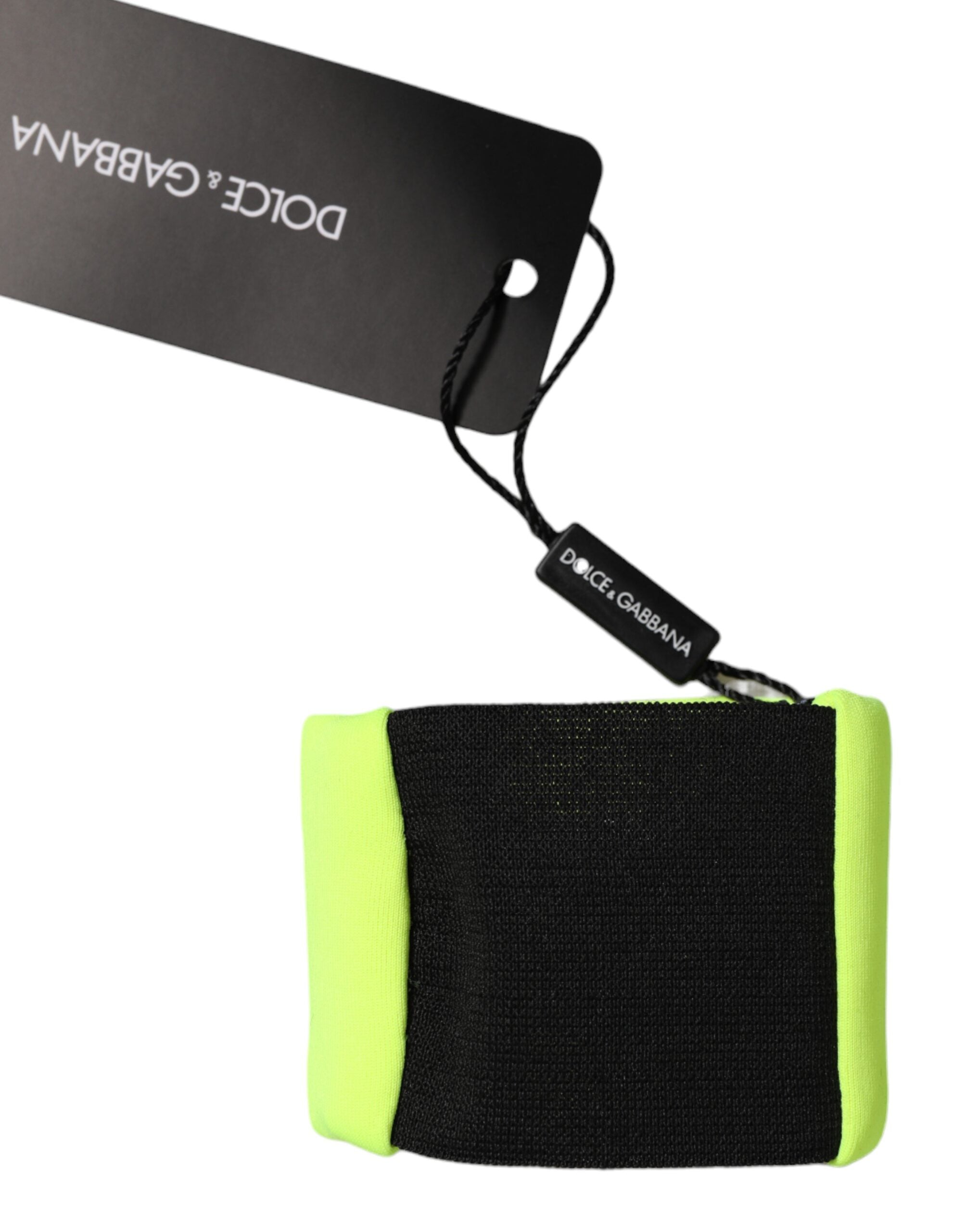 سوار معصم رجالي من دولتشي آند غابانا بشعار DG باللون الأصفر والأخضر من الحرير