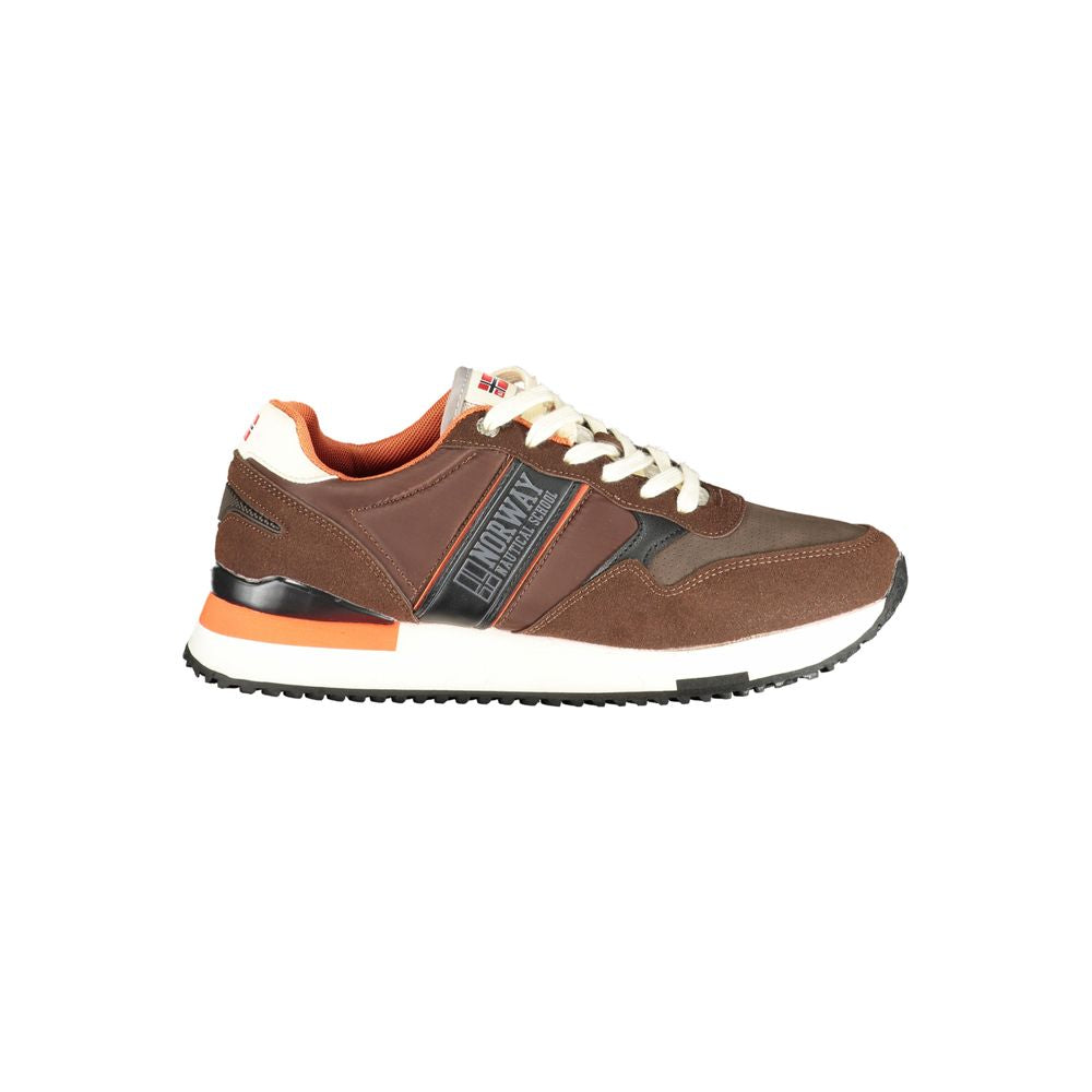 Norway 1963 Brown Polyester Men Sneaker