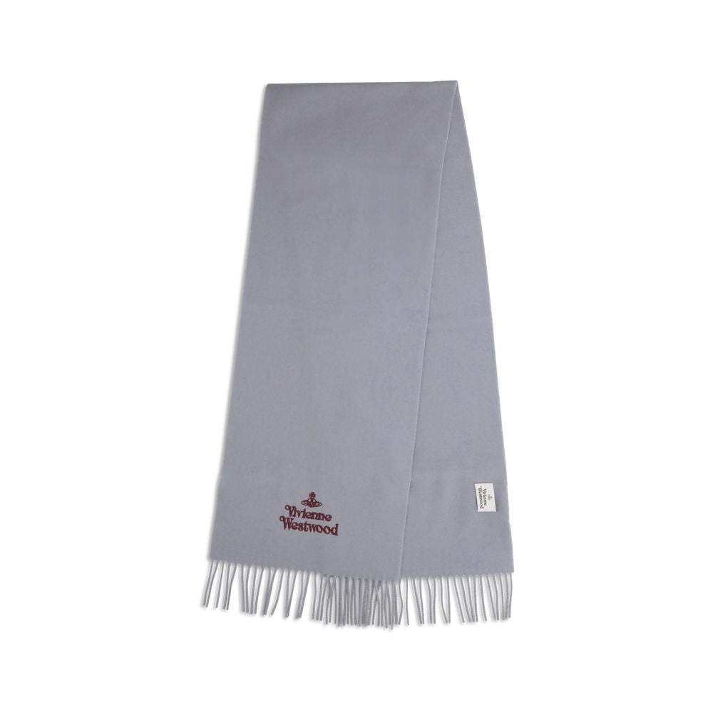 Vivienne Westwood Gray Wool Scarf