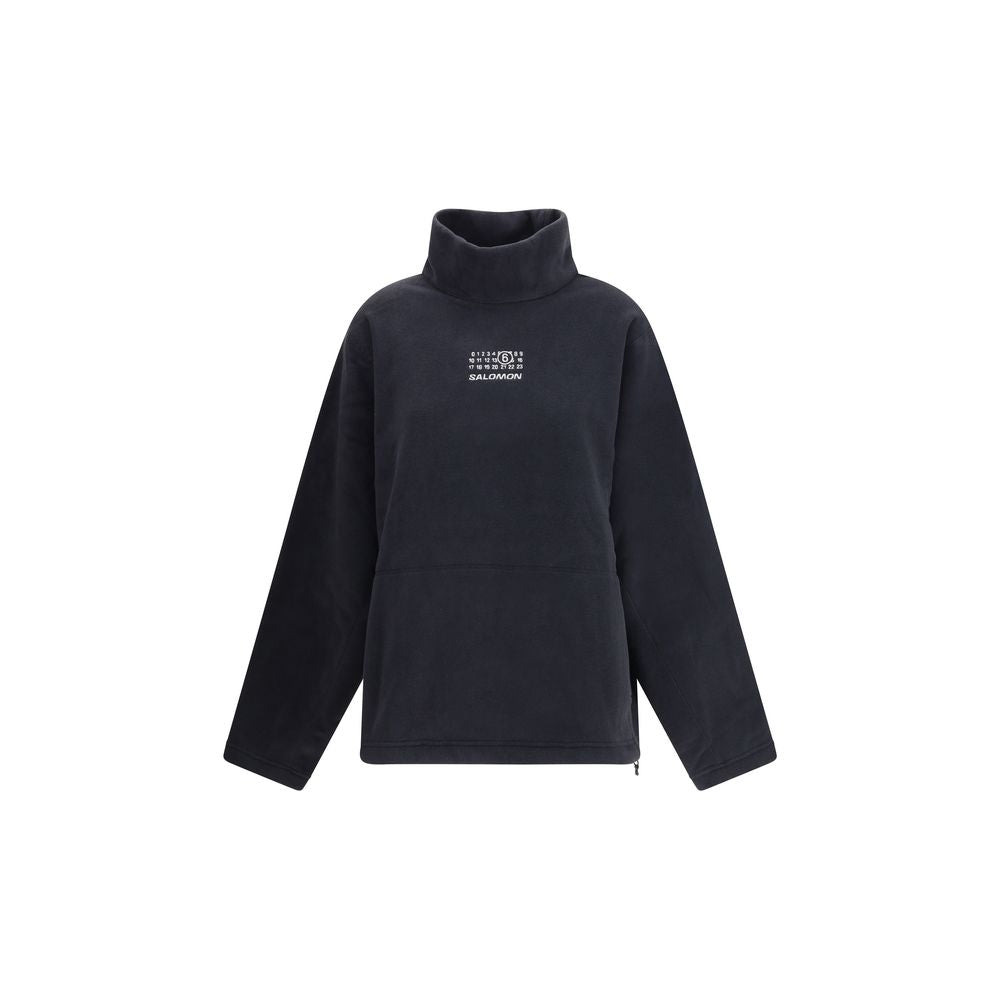 MM6 Black Polyester Top