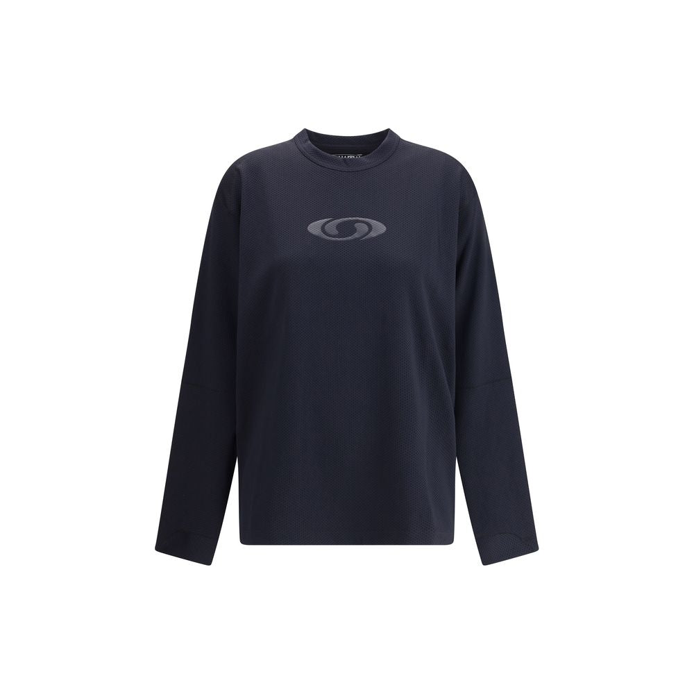 MM6 Black Polyester Top