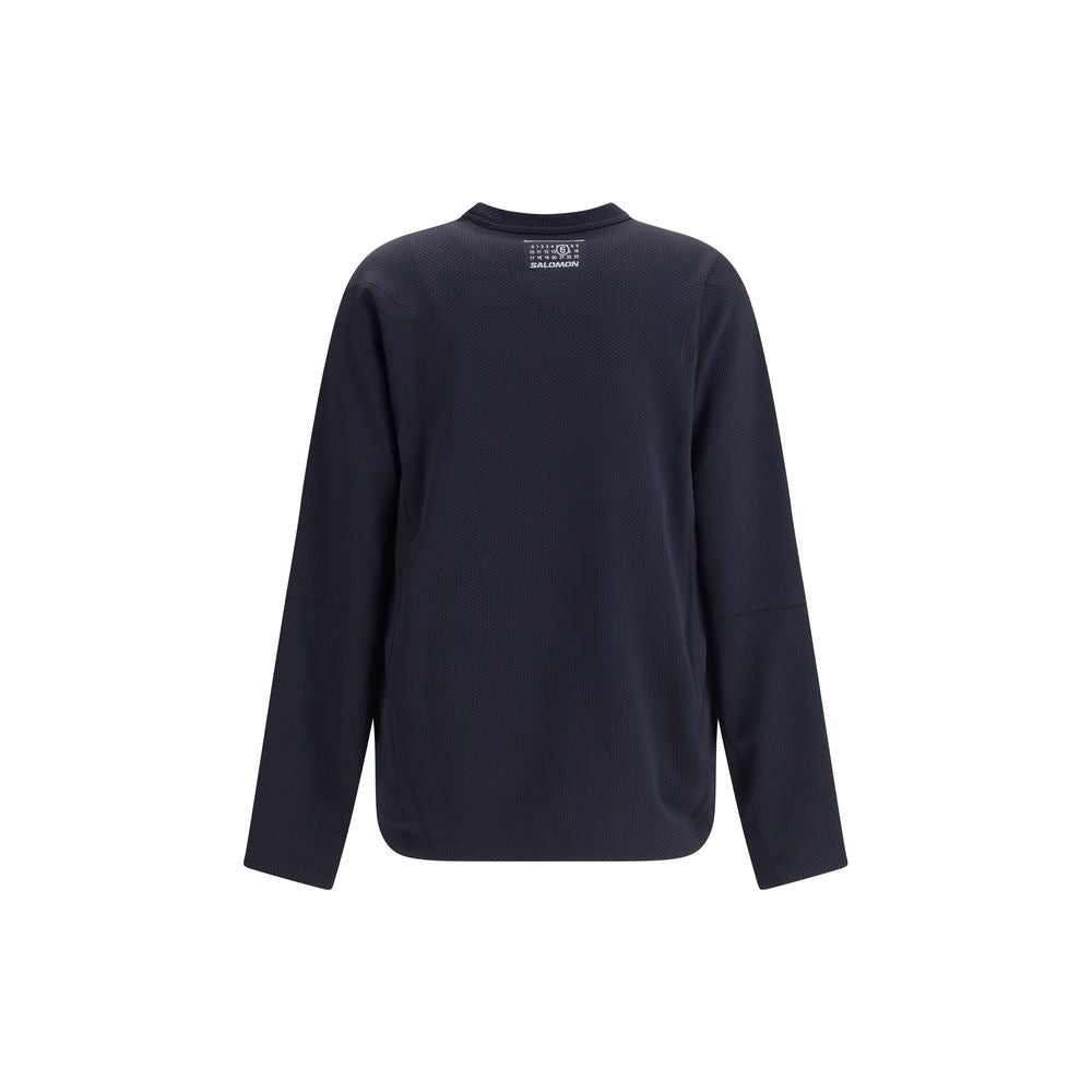 MM6 Black Polyester Top