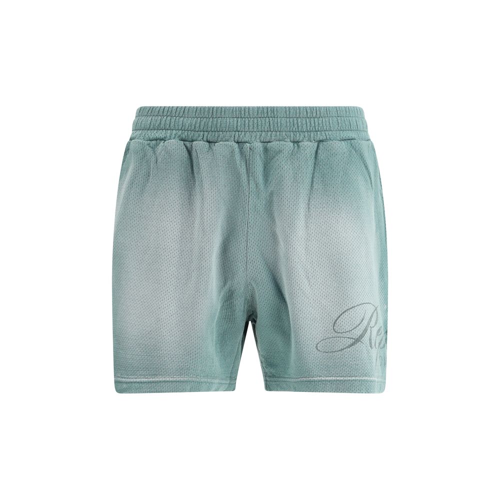 Represent Green Cotton Bermuda Shorts
