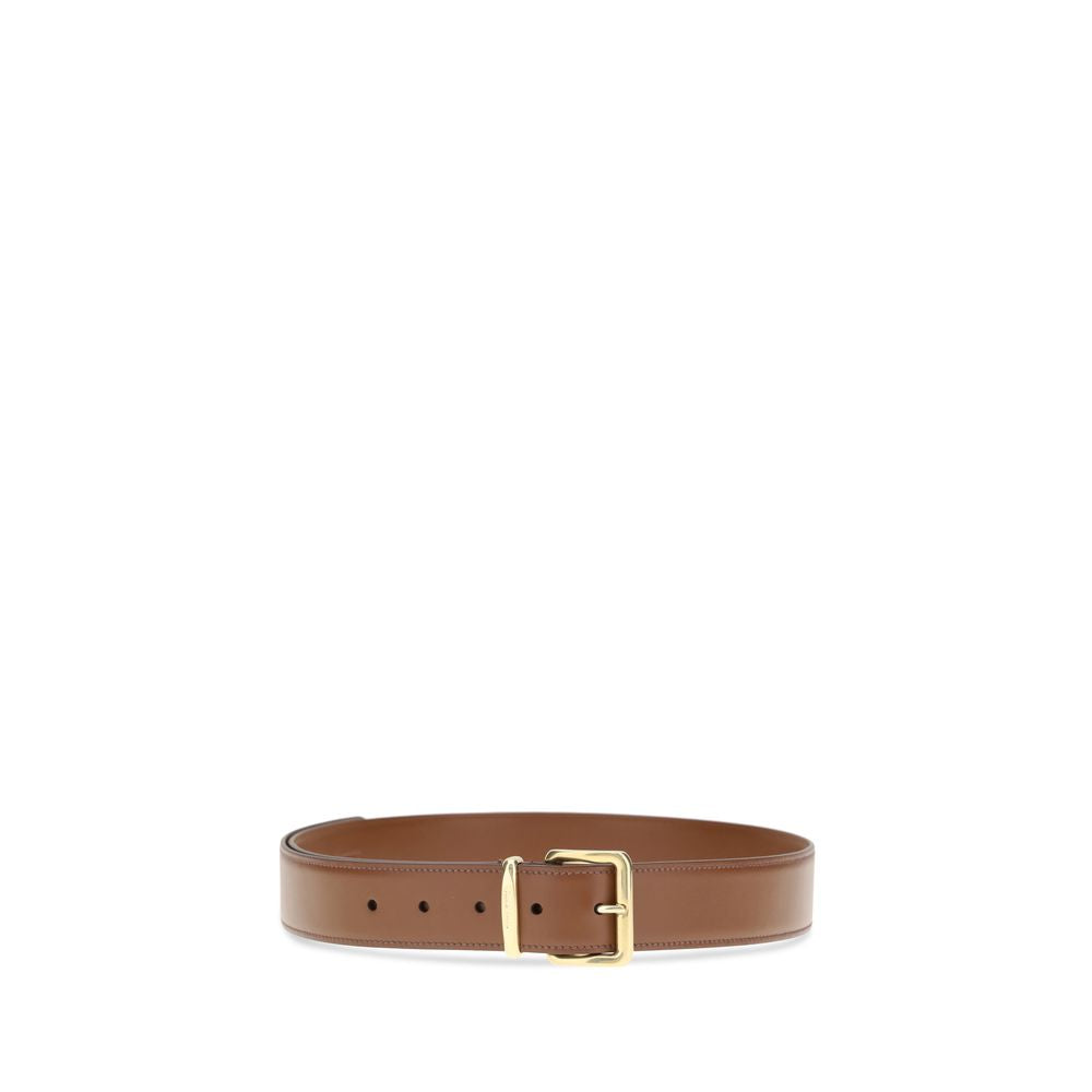 Miu Miu Brown Calf Leather Bos Taurus Regular Belt
