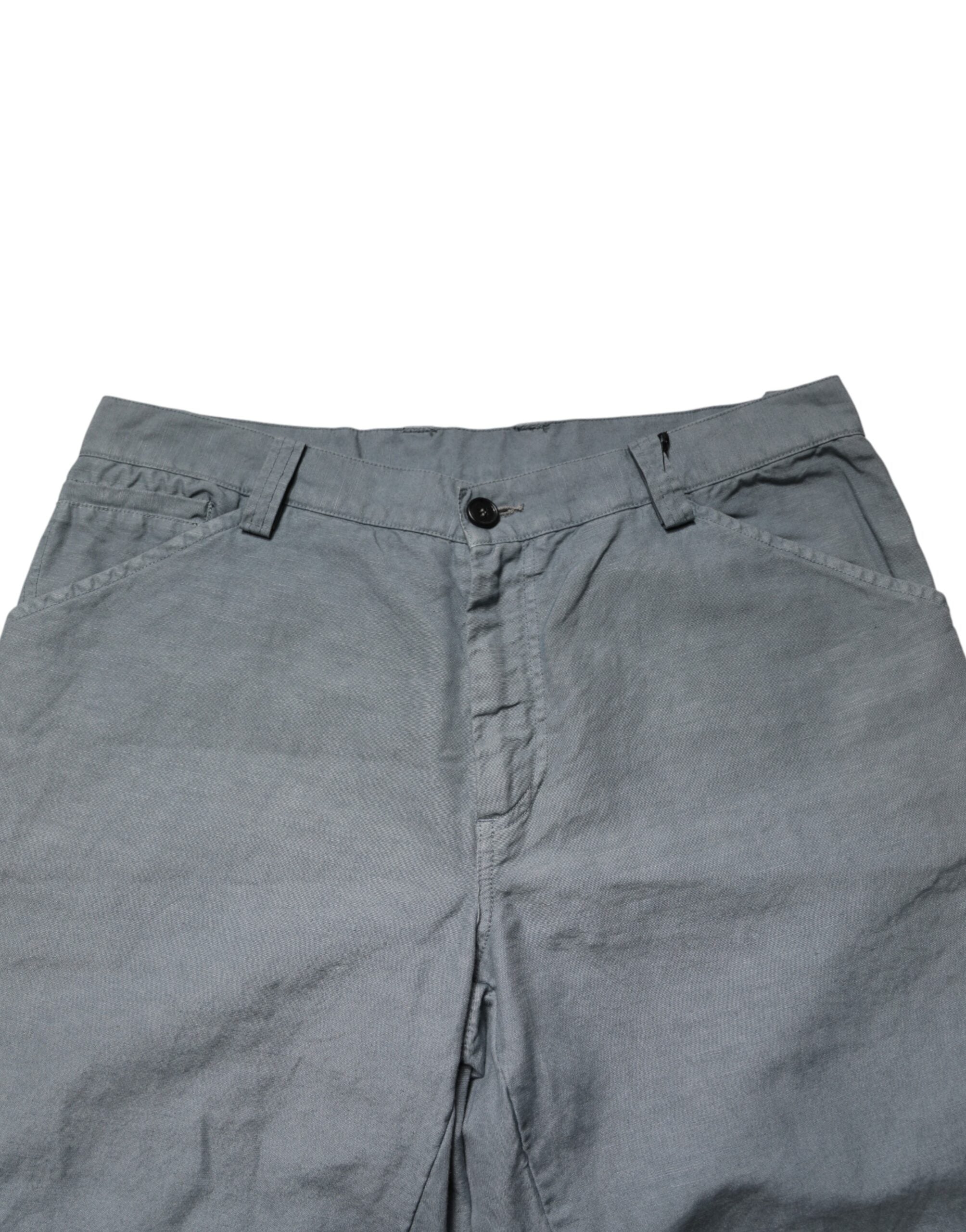 بنطلون جينز رجالي من القطن بقصة عادية من Master Coat باللون الرمادي