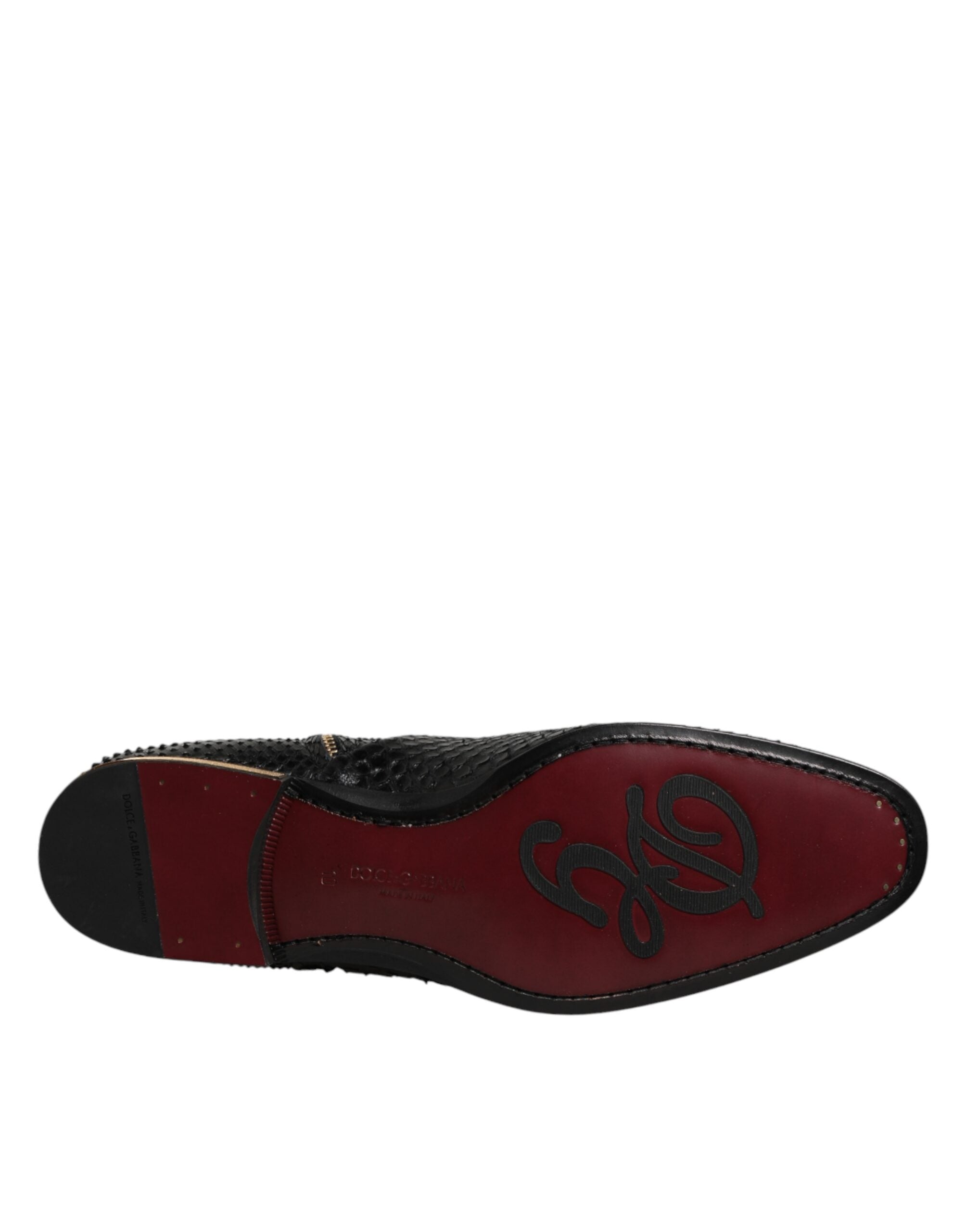 حذاء تشيلسي قصير من الجلد الأسود من دولتشي آند غابانا