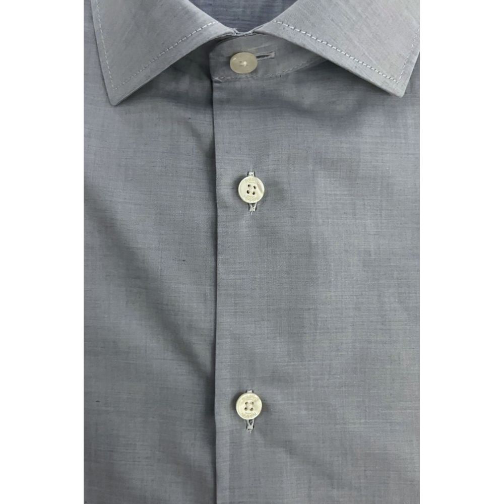 Baldinini Trend Light Blue Cotton Men Shirt