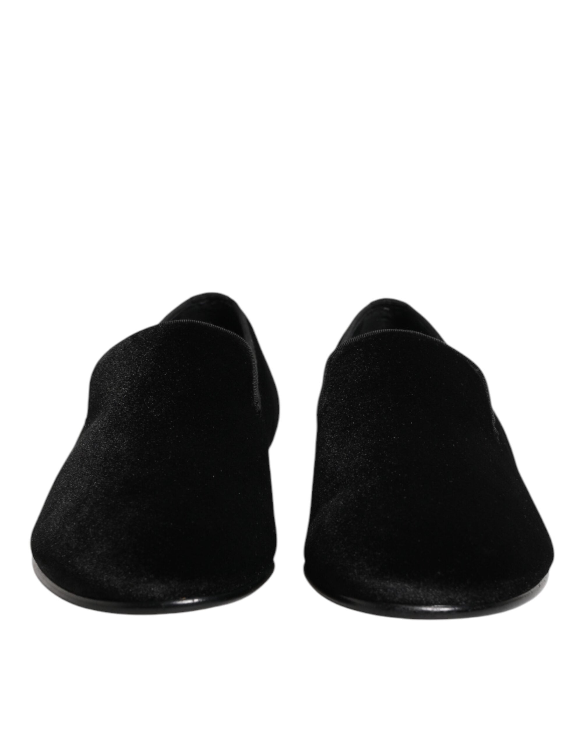 حذاء رسمي سهل الارتداء من دولتشي آند غابانا مصنوع من الجلد الأسود والشمواه