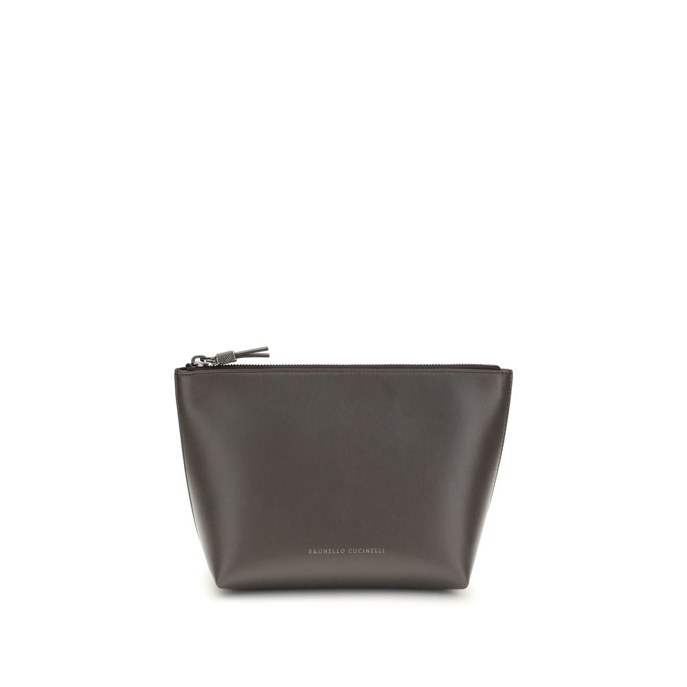 إكسسوارات برونيلو كوتشينيلي بوس توروس من جلد العجل البني