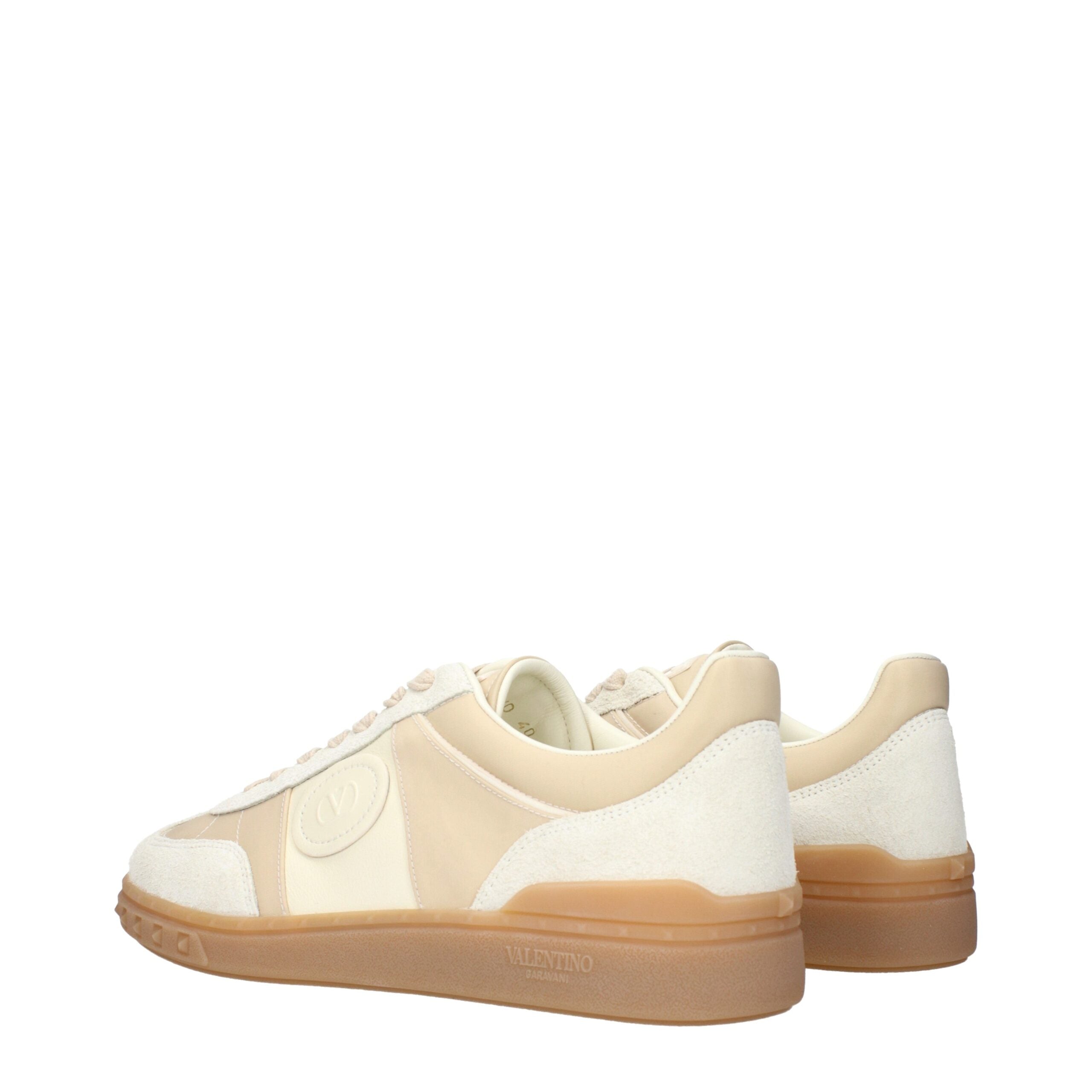 Valentino Garavani Beige Fabric Low Top Sneakers