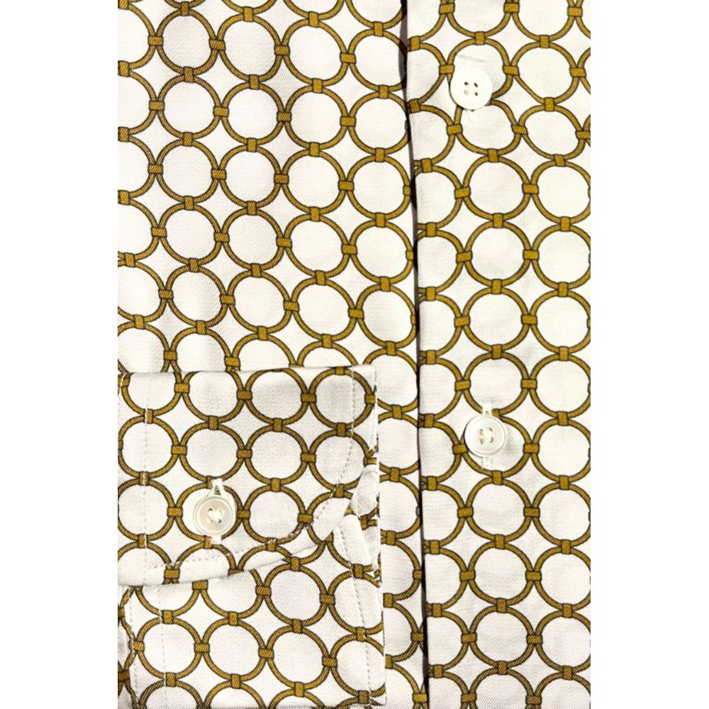 قميص رجالي من الفيسكوز الأبيض من باغوتا