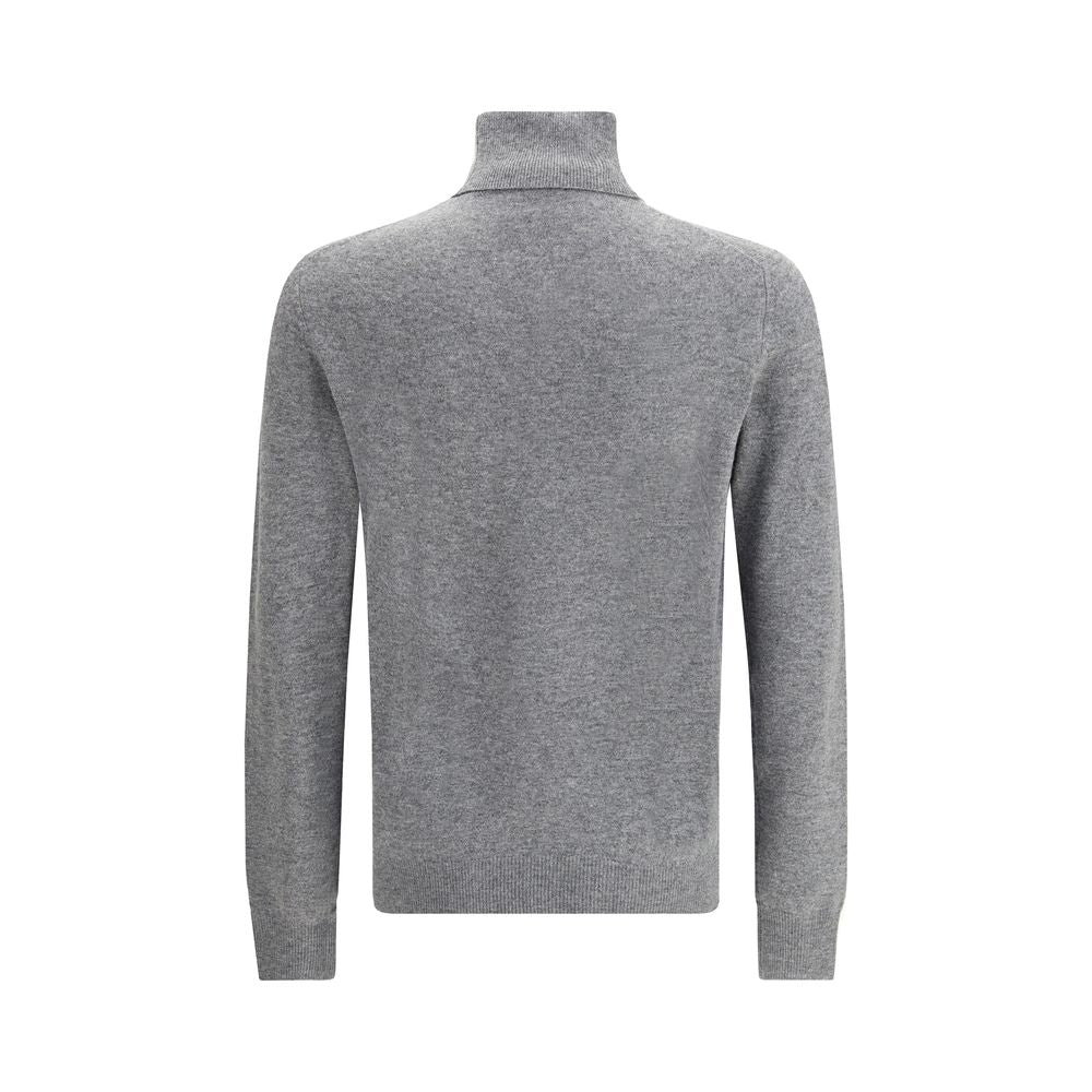 Aragona Cashmere Gray Merino Wool Turtleneck