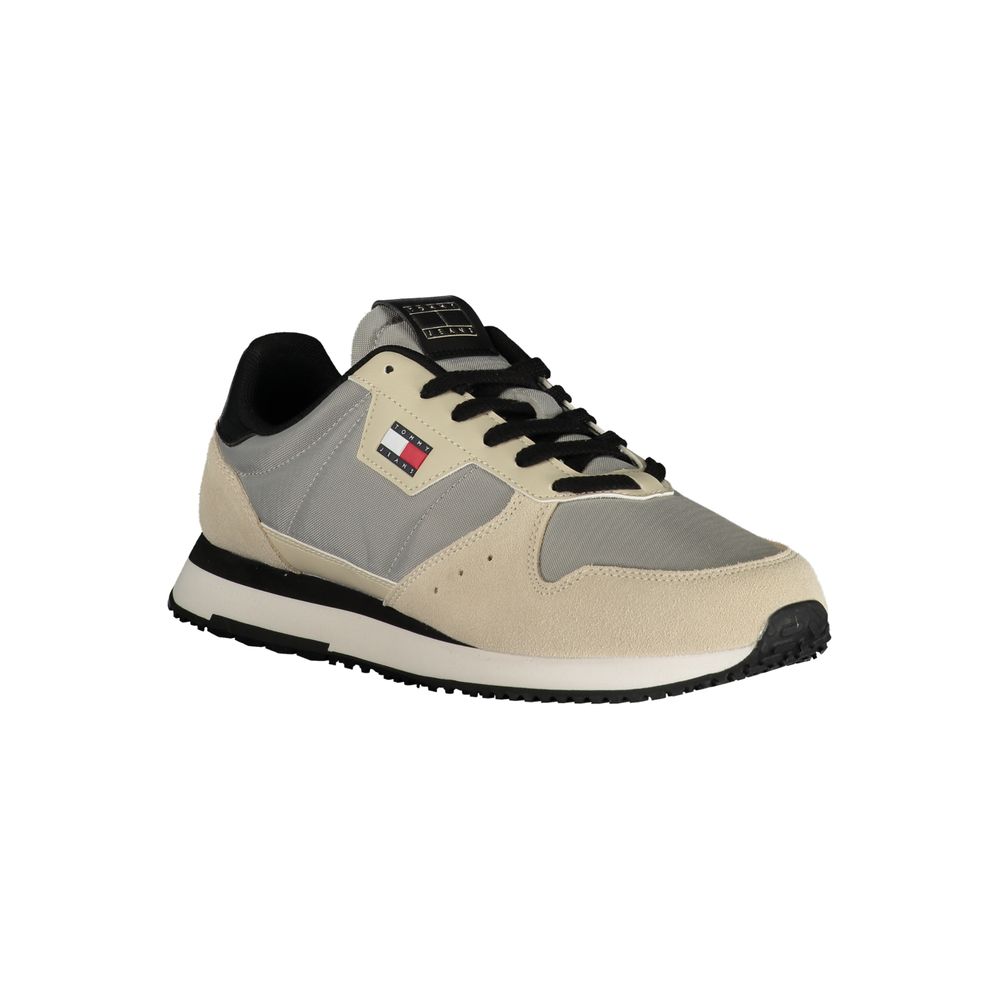 Tommy Hilfiger Gray Leather Men Sneaker