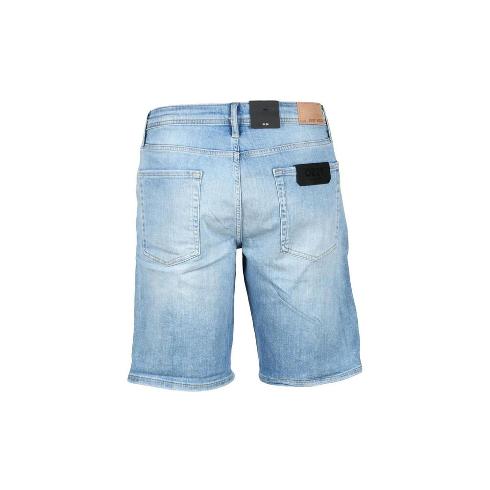 Antony Morato Blue Cotton Bermuda Shorts