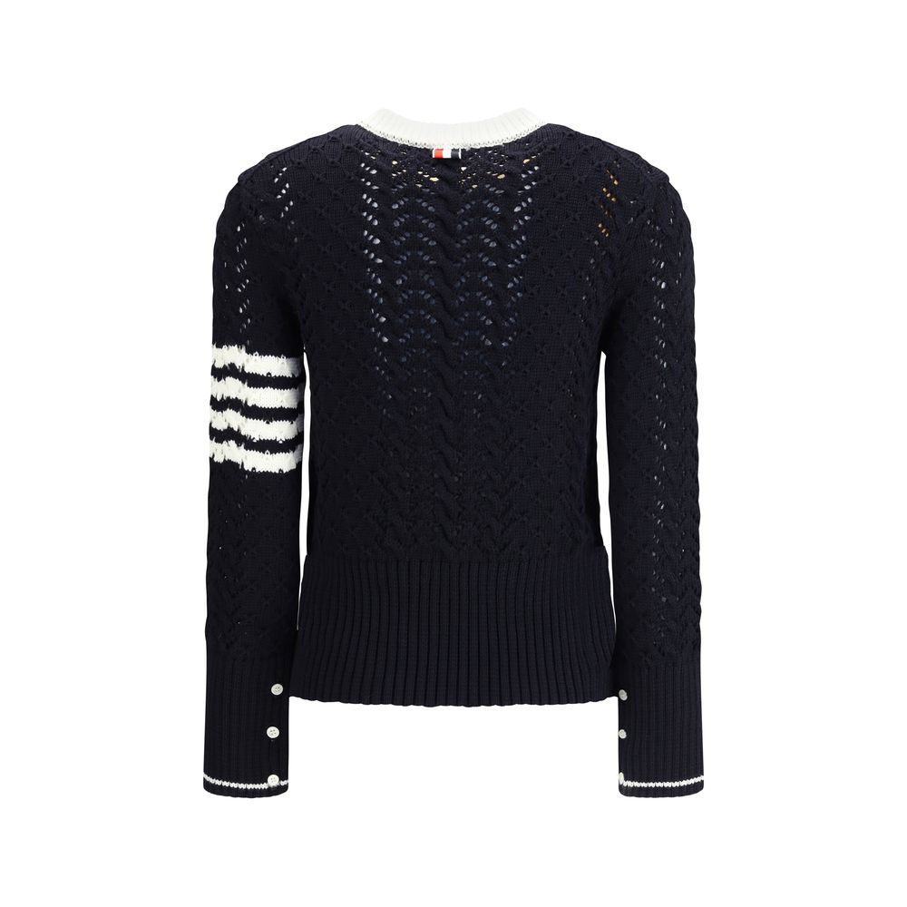 Thom Browne Blue Fleece Wool Sweatshirt
