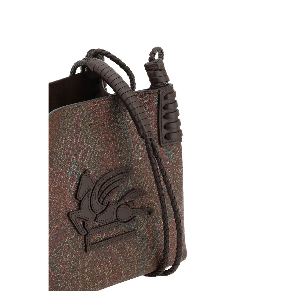 Etro Brown Fabric Shoulder Bag