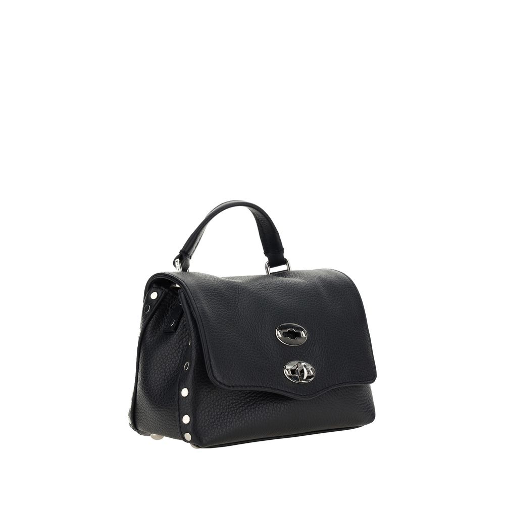 Zanellato Black Calf Leather Bos Taurus Shoulder Bag