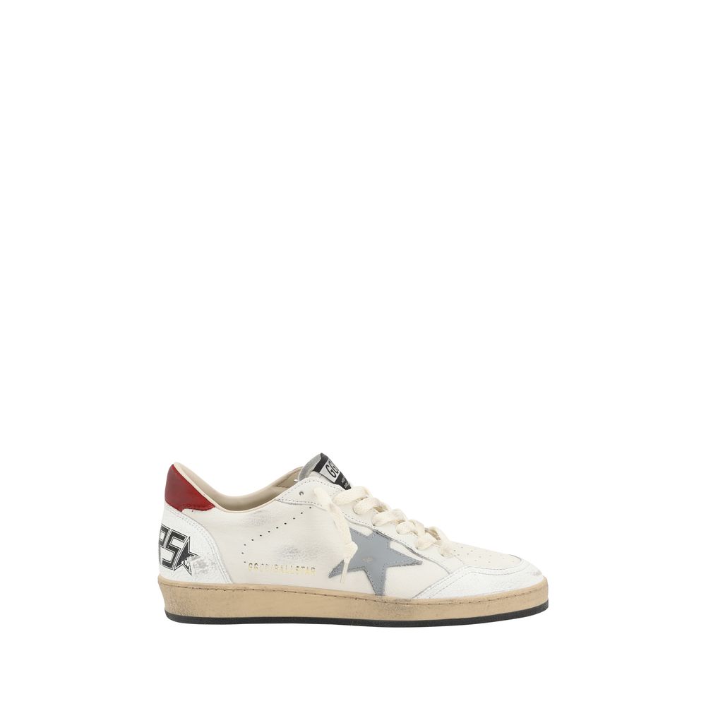 Golden Goose Cream Calf Leather Bos Taurus Low Top Sneakers