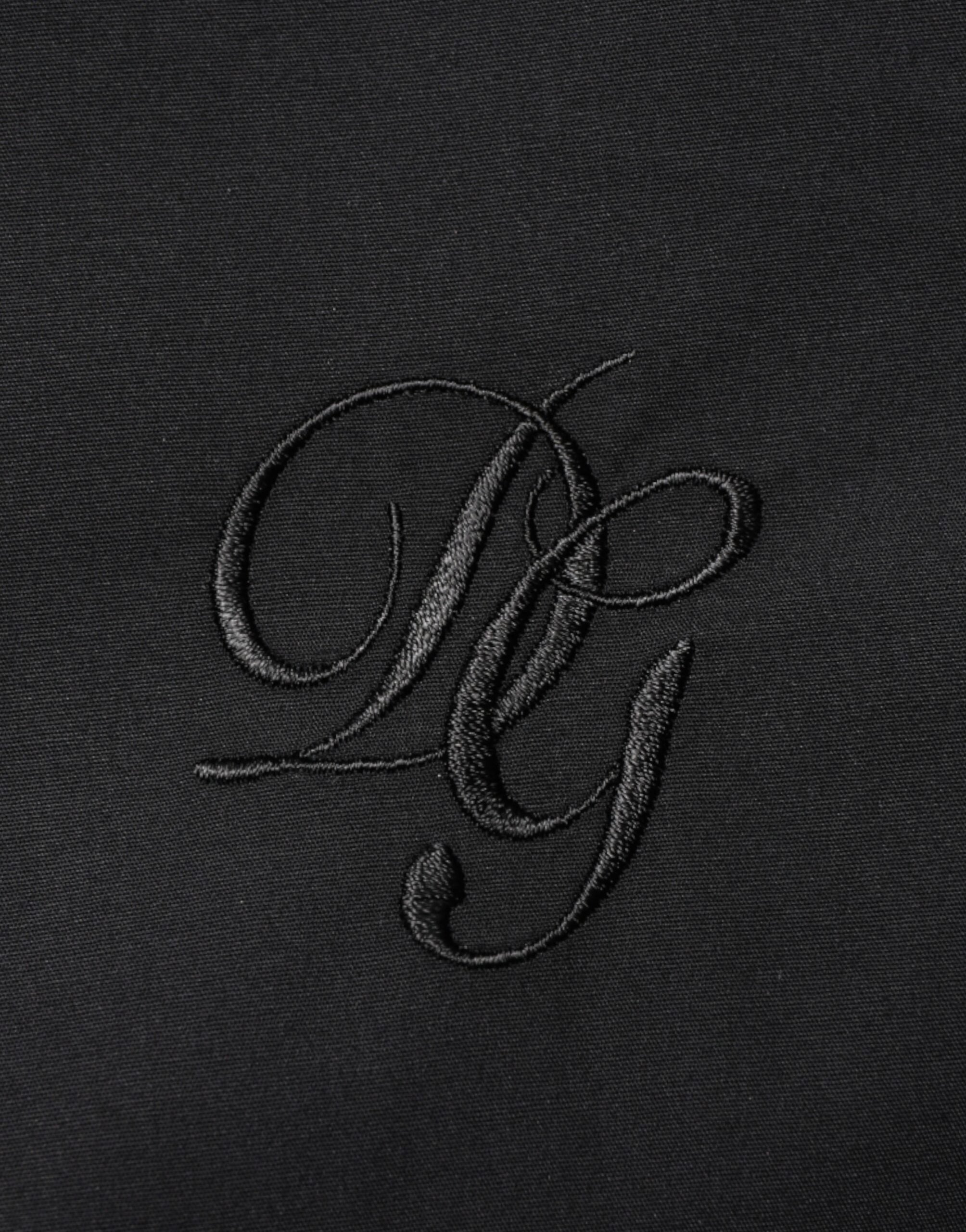 قميص رجالي رسمي من القطن باللون الأسود الذهبي من دولتشي آند غابانا