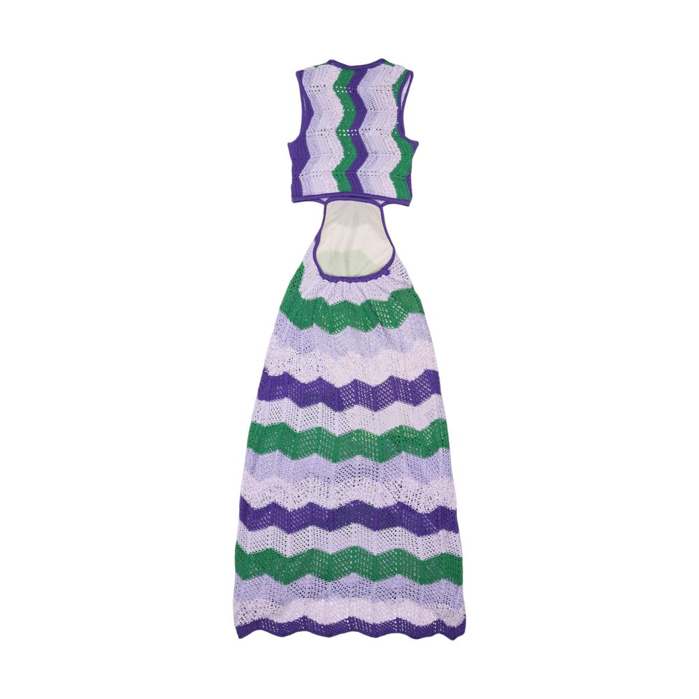 PINKO Purple Polyamide Long Dress