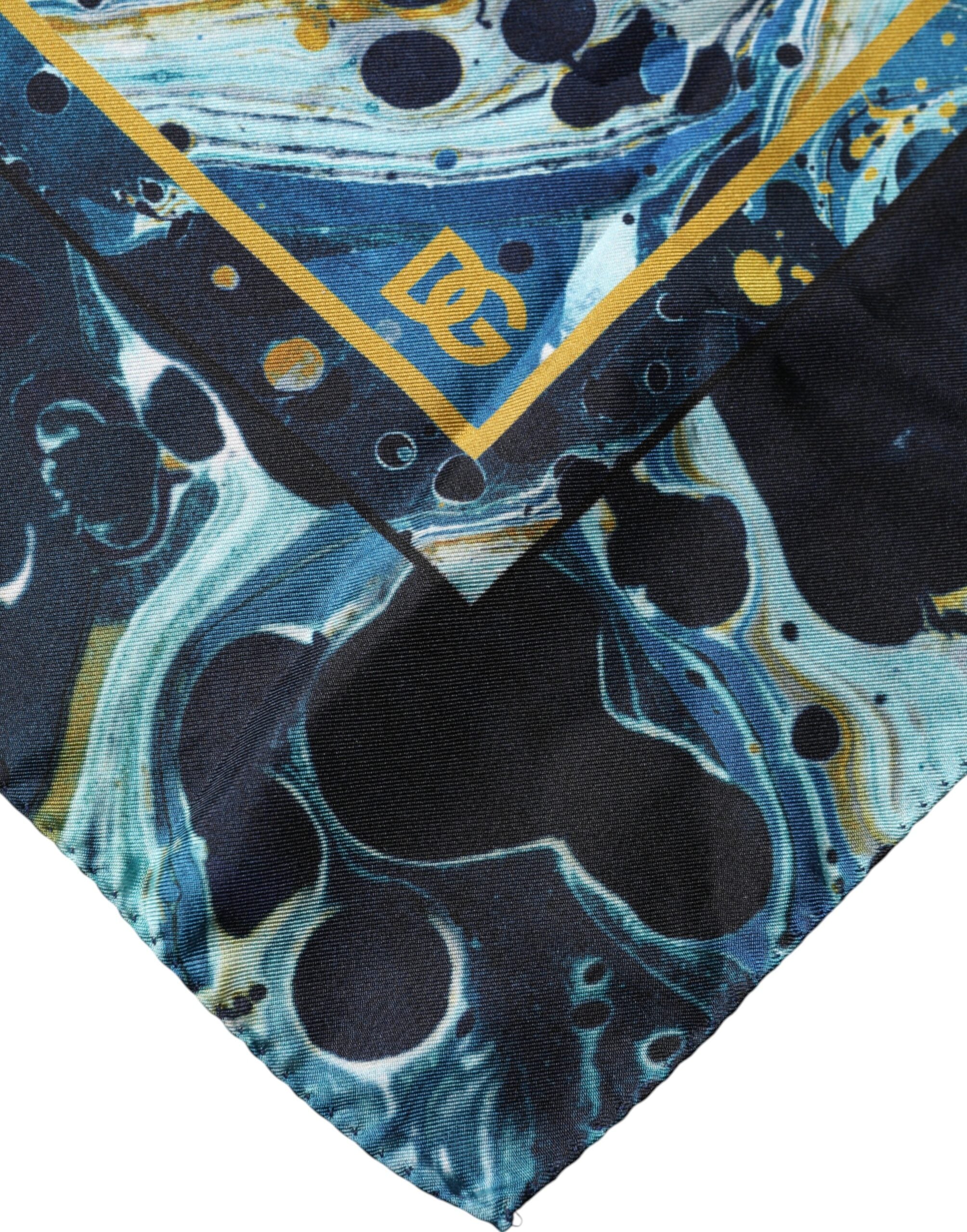 وشاح فولارد مربع متعدد الألوان من دولتشي آند غابانا بنقشة الرخام