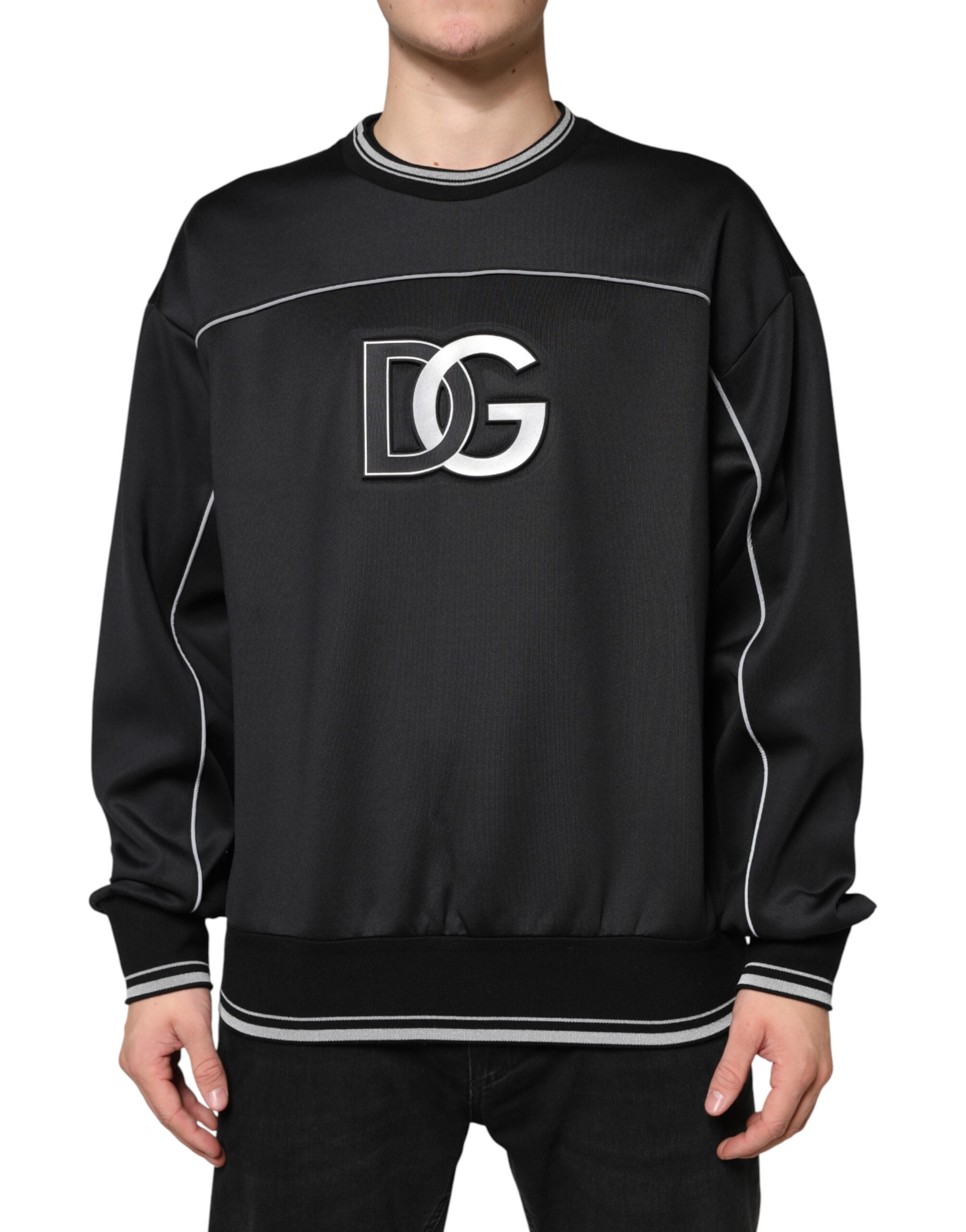 Dolce & Gabbana Black DG Logo Crew Neck Sweatshirt Sweater