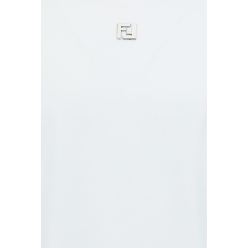 Fendi White Cotton T-Shirt