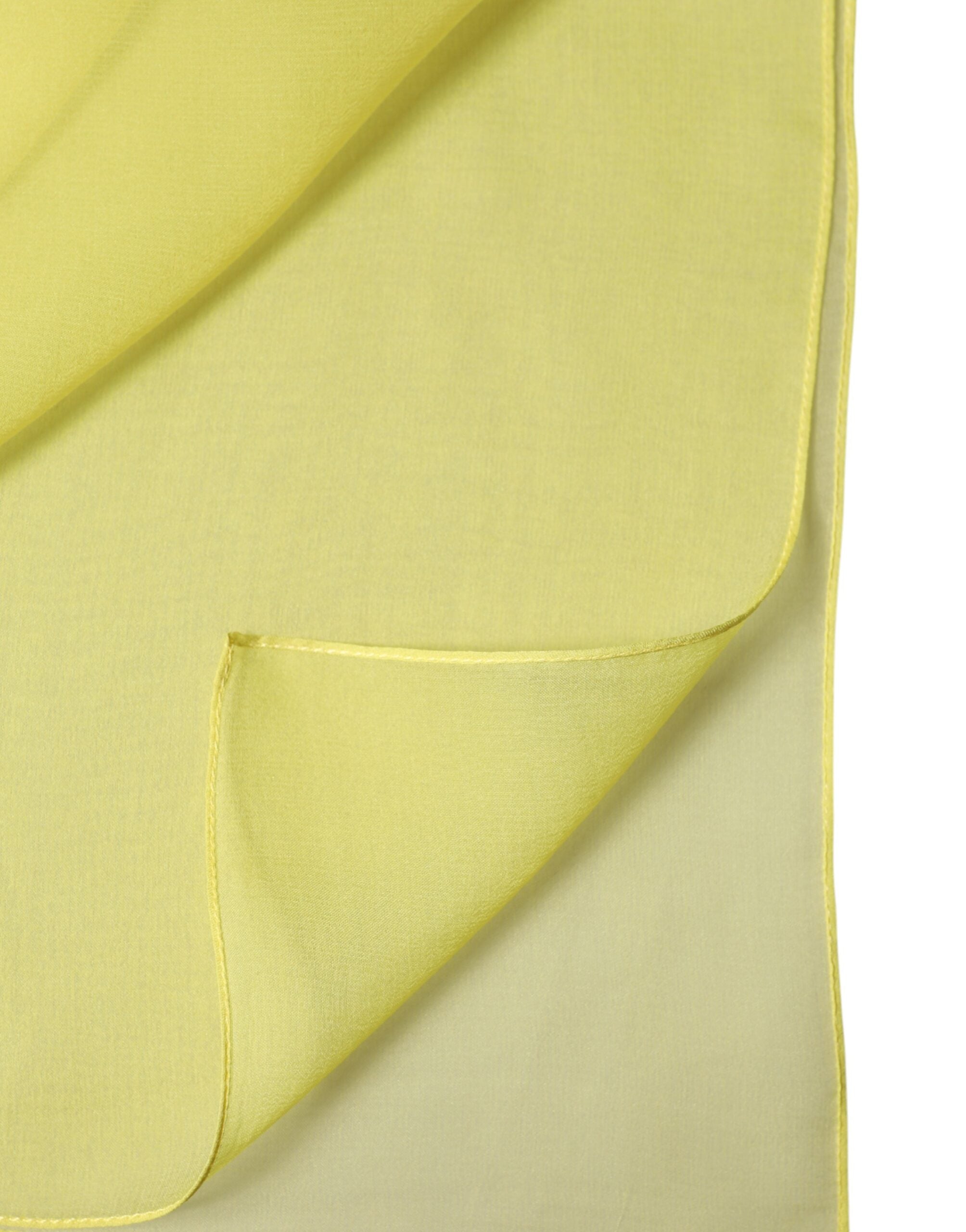 Dolce & Gabbana Yellow Stole Silk Neck Wrap Shawl Men  Scarf