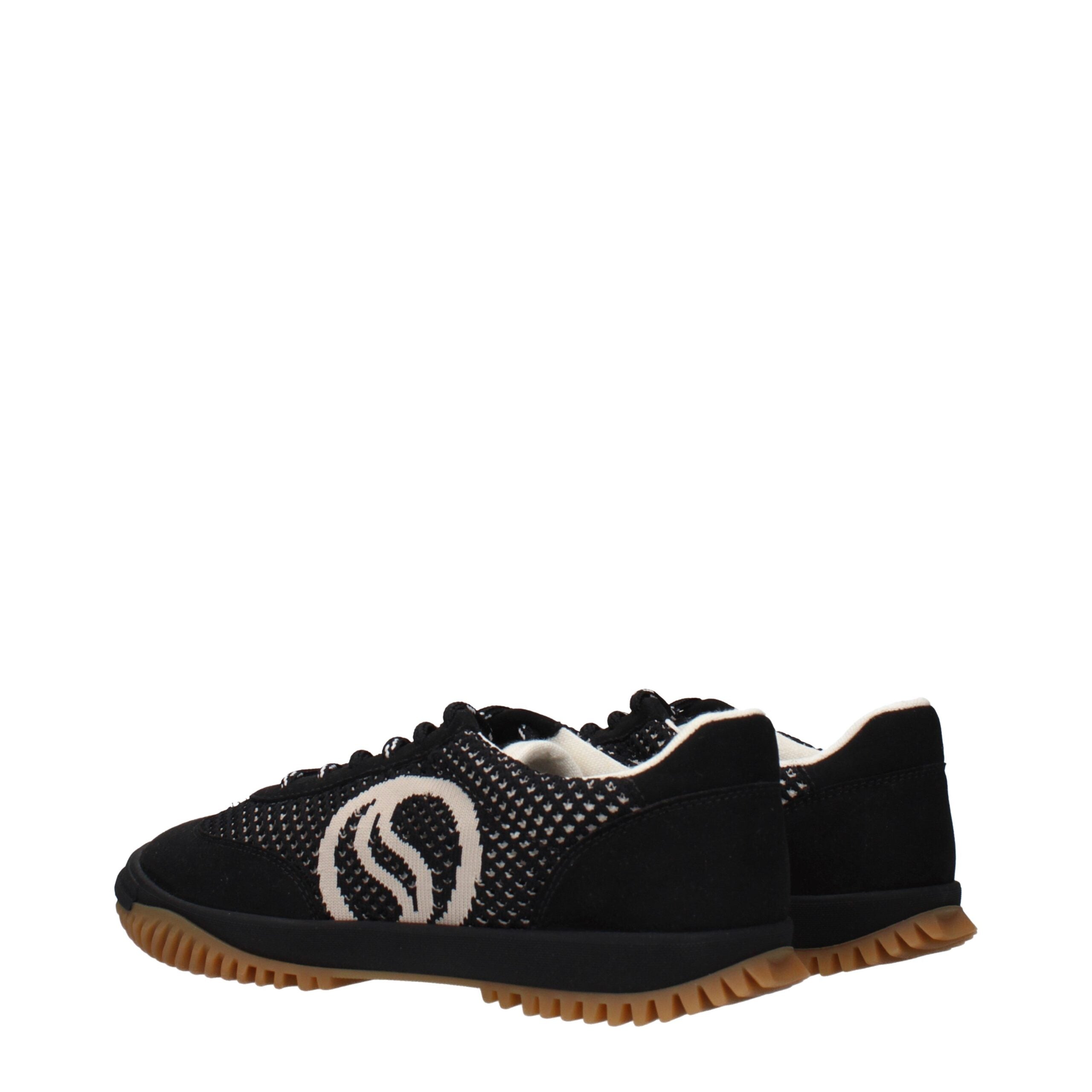 Stella McCartney Black Fabric Low Top Sneakers