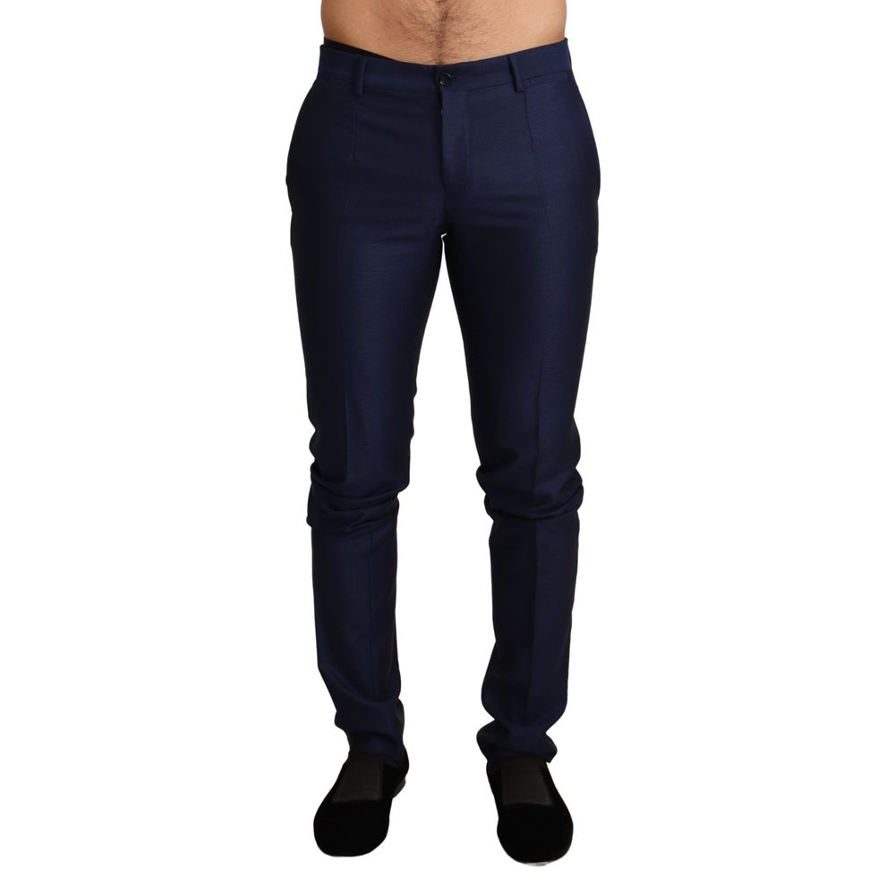 Dolce & Gabbana Blue Virgin Wool Pants