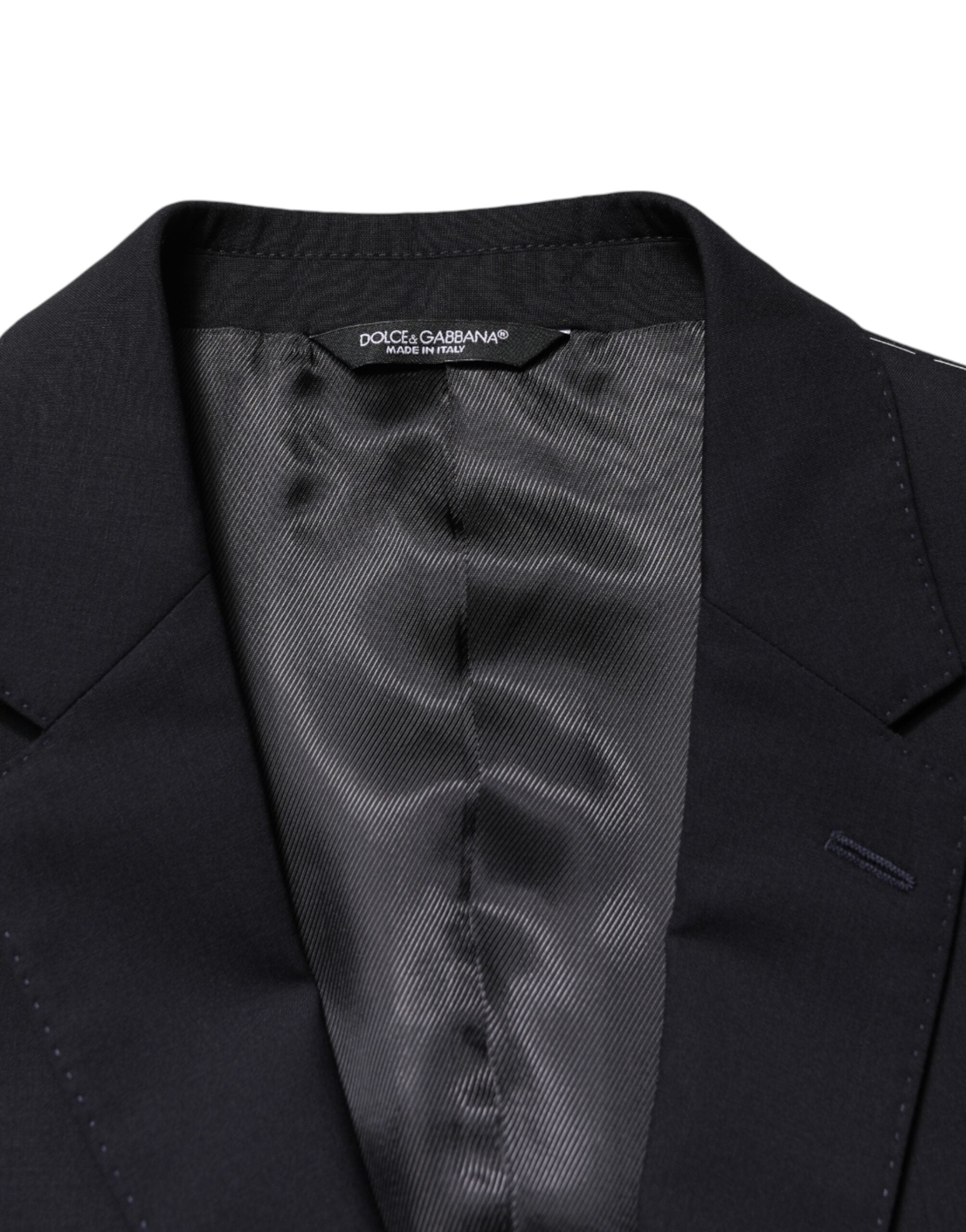 Dolce & Gabbana Black Wool Single Breasted 2 Button Blazer - Luxe Marca
