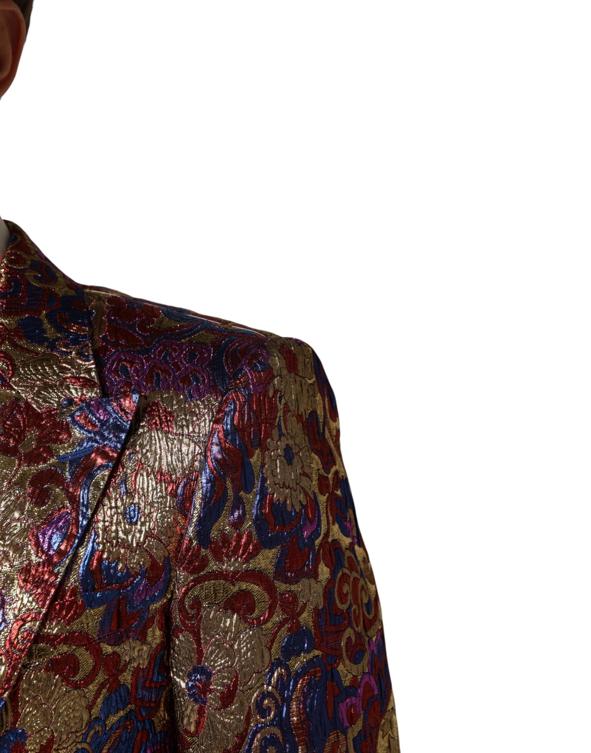 Dolce & Gabbana Multicolor Jacquard Single Breasted Blazer - Luxe Marca