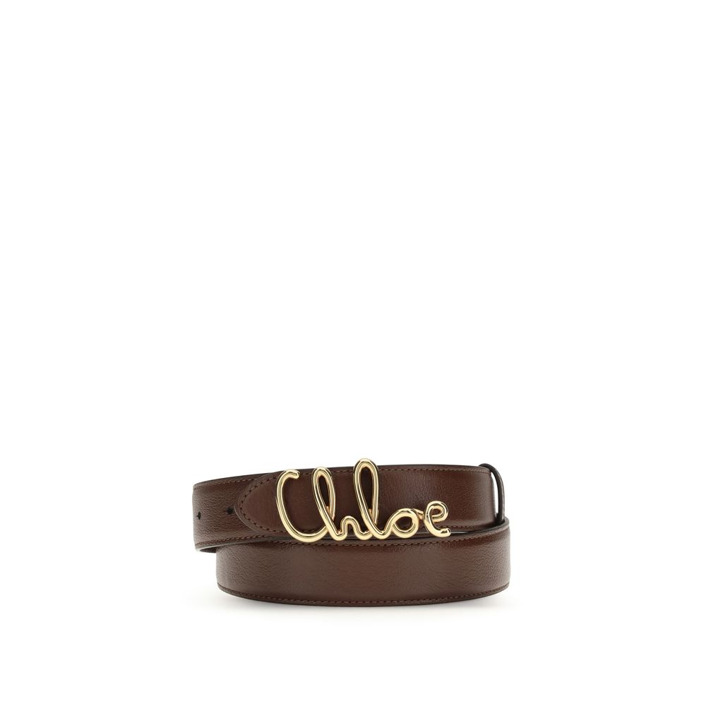 Chloé Brown Calf Leather Bos Taurus Regular Belt