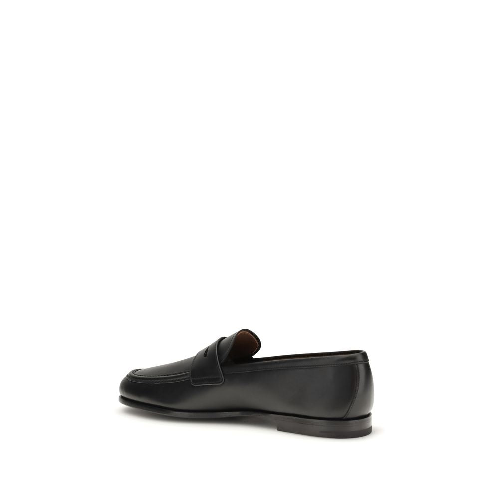 Church's Black Calf Leather Bos Taurus Slip-On Loafers