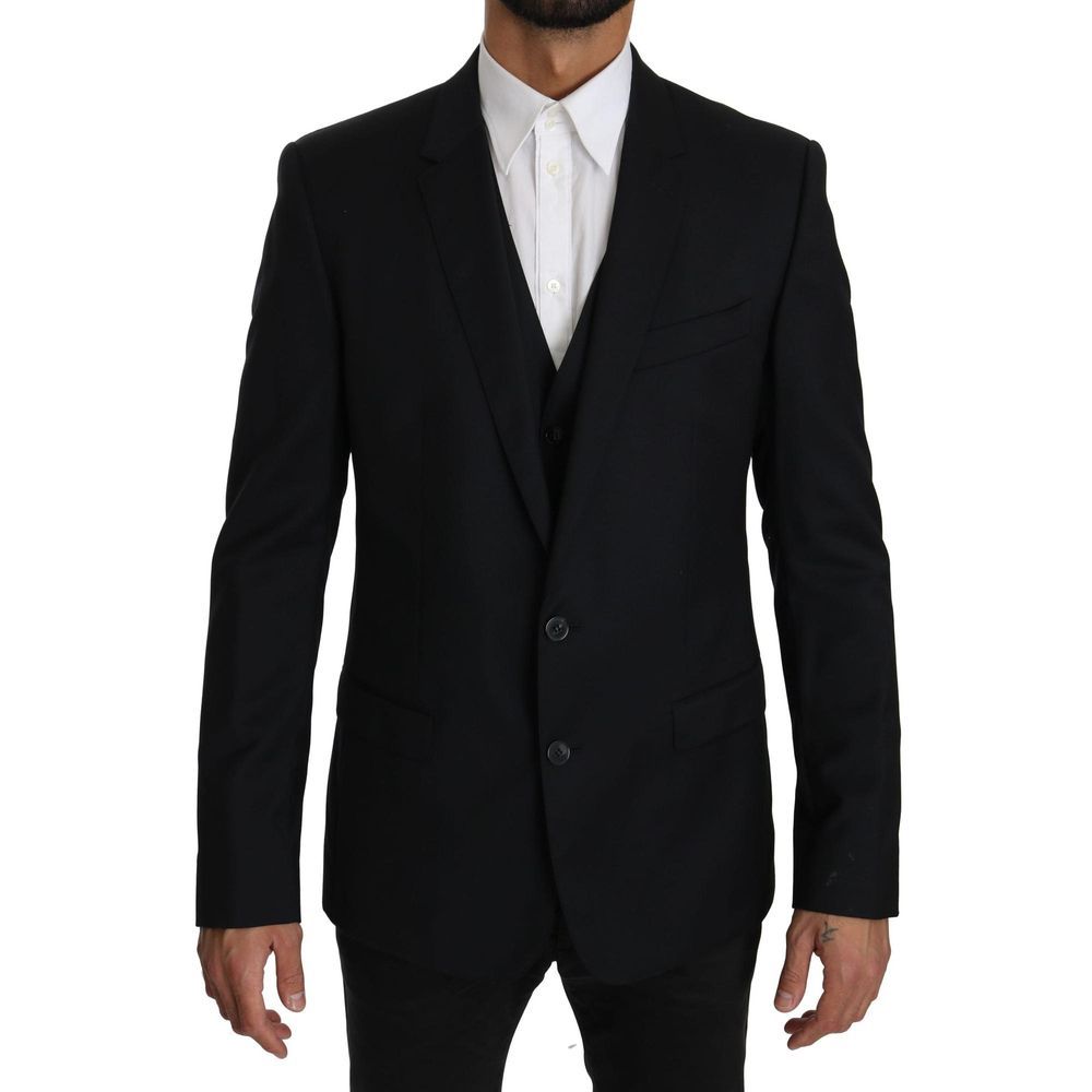 Dolce & Gabbana Blue Viscose Two-Piece Suit