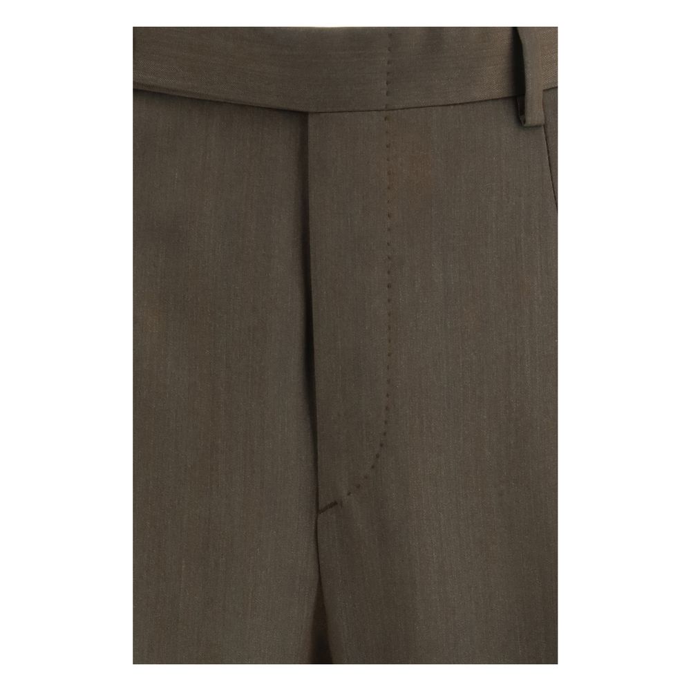Brioni Bicolor Fleece Wool Casual Pants
