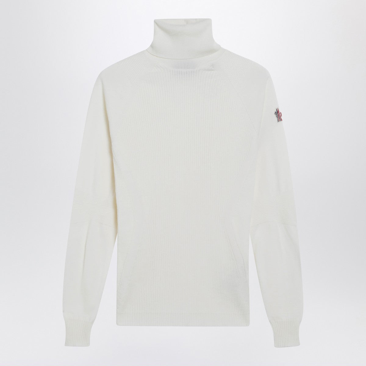 Moncler Grenoble Moncler Grenoble White wool-blend turtleneck sweater