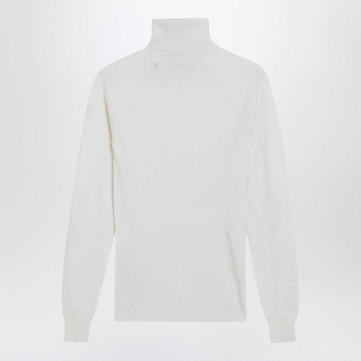 Moncler Grenoble Moncler Grenoble White wool-blend turtleneck sweater