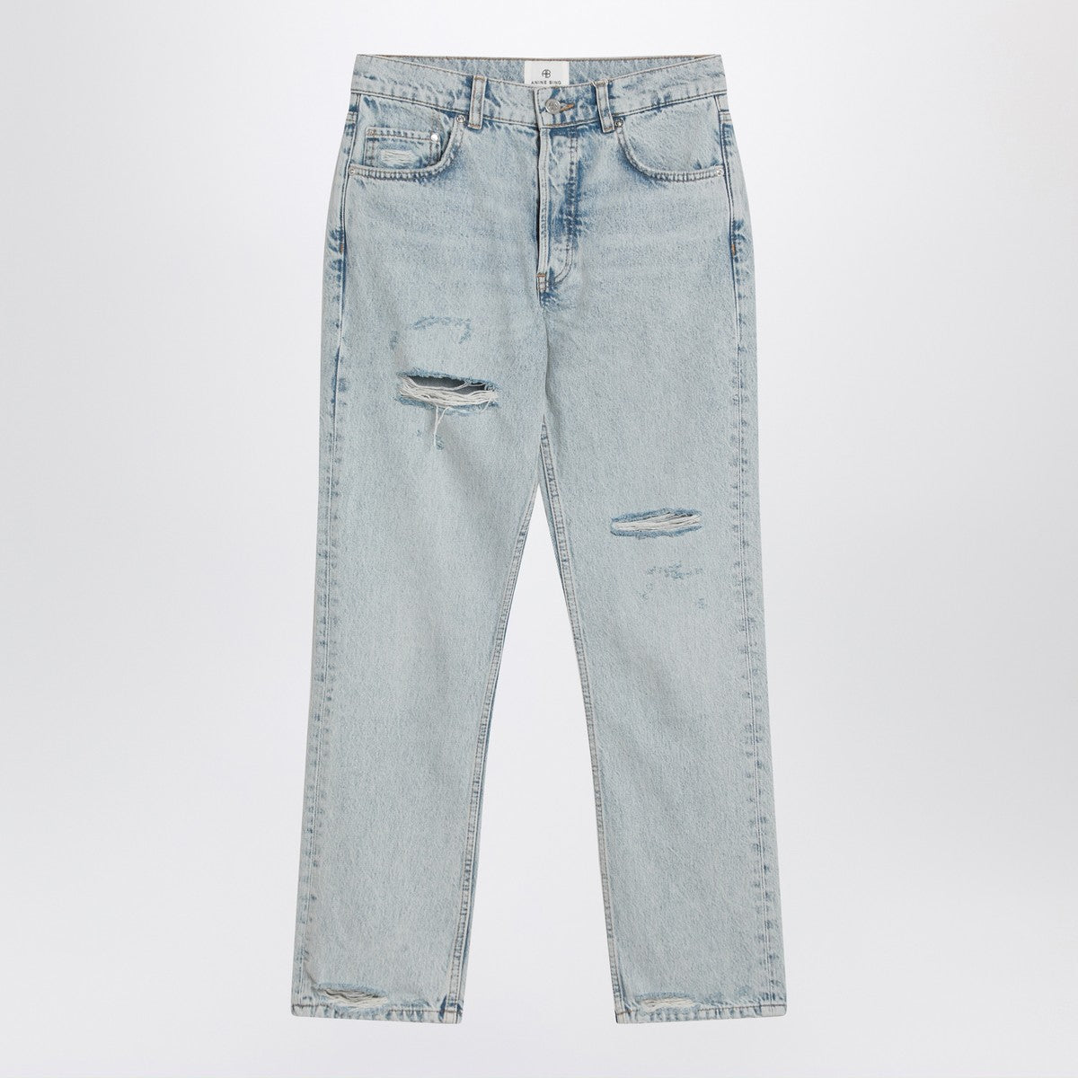 ANINE BING ANINE BING Kate straight-leg bleached blue jeans