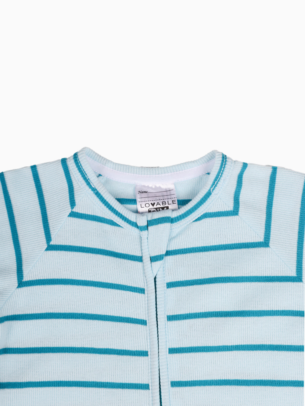 Soft cotton striped romper for babies with long sleeves