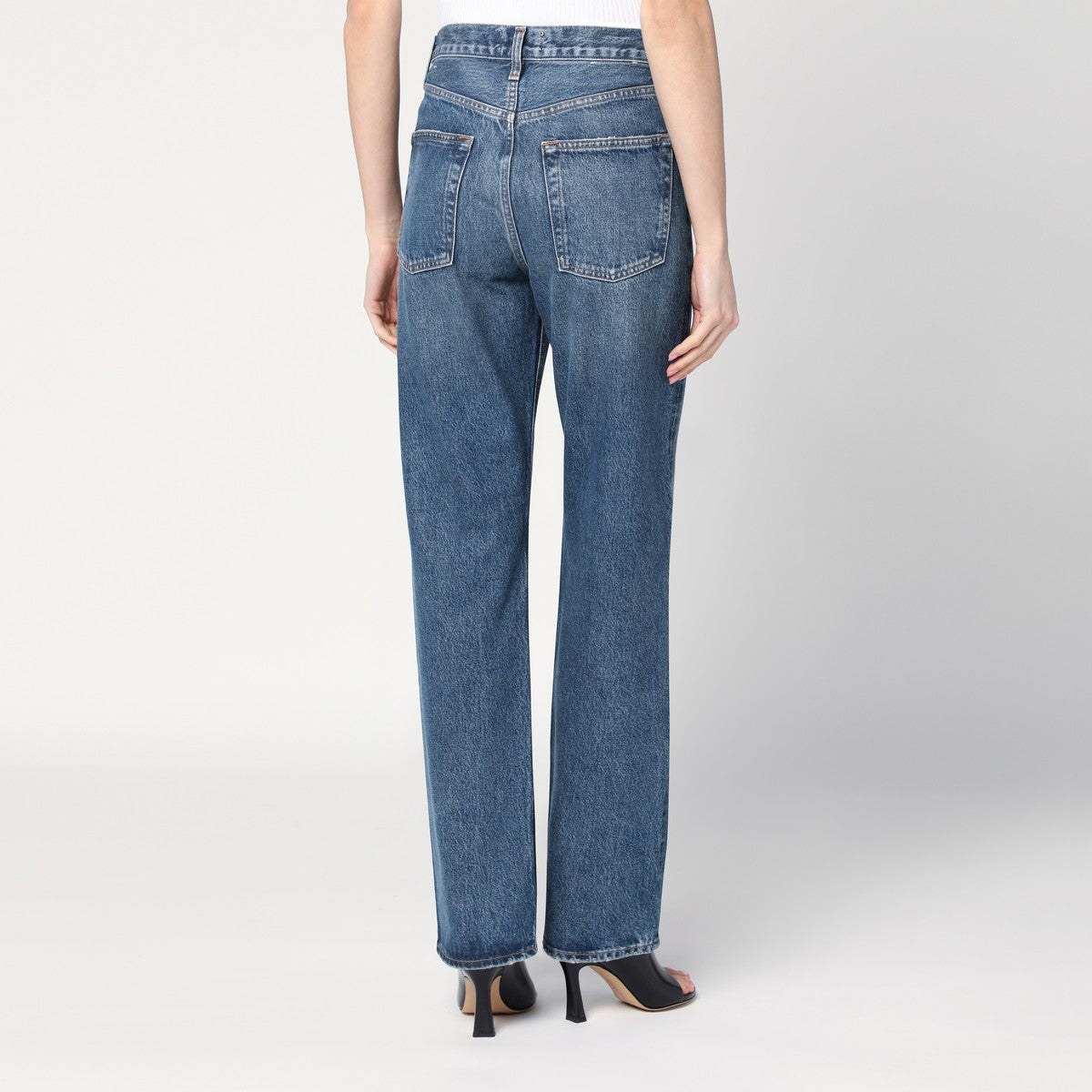 Agolde AGOLDE Blue jeans with a faded effect in blended regenerated denim