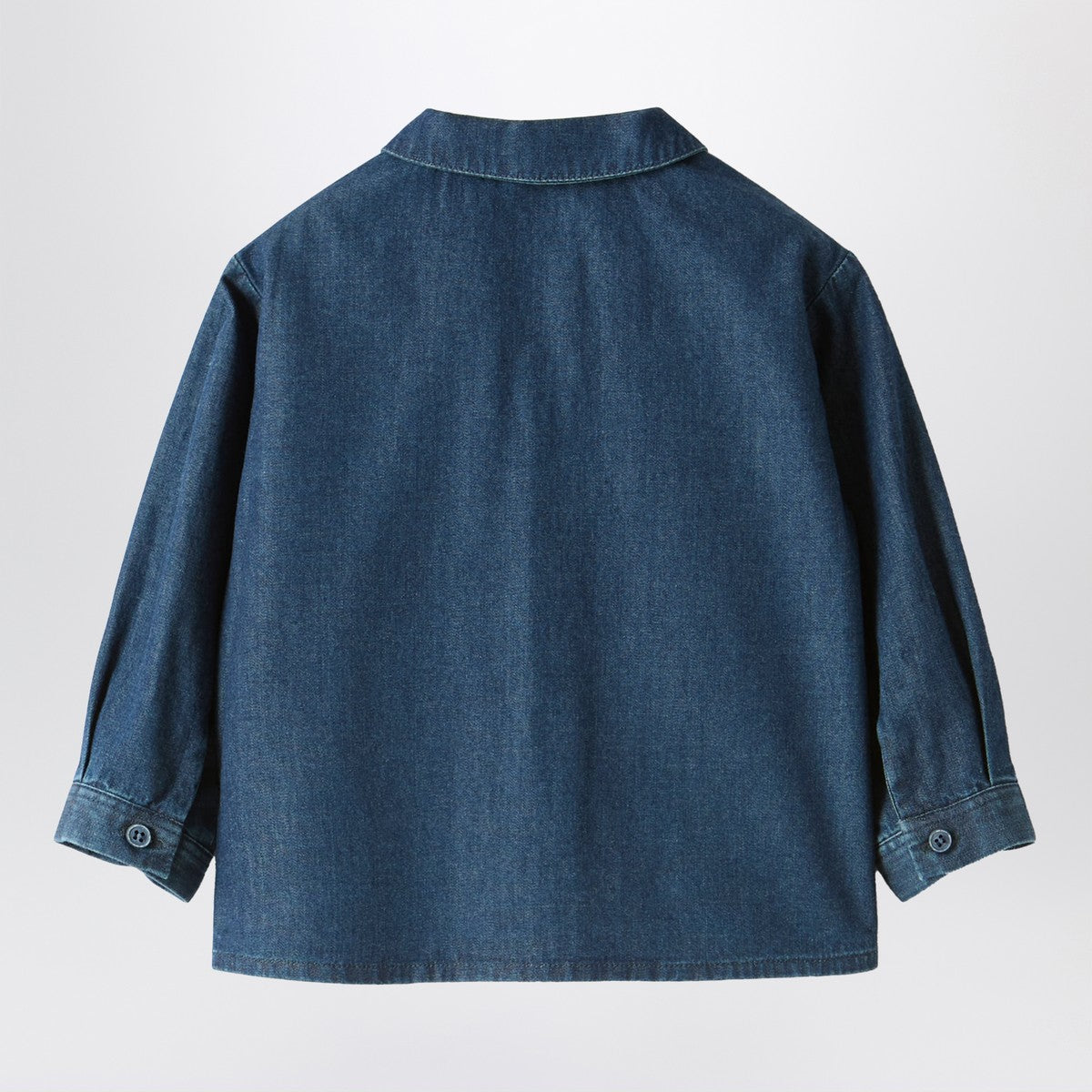 Il Gufo Il Gufo Baby shirt in blue denim