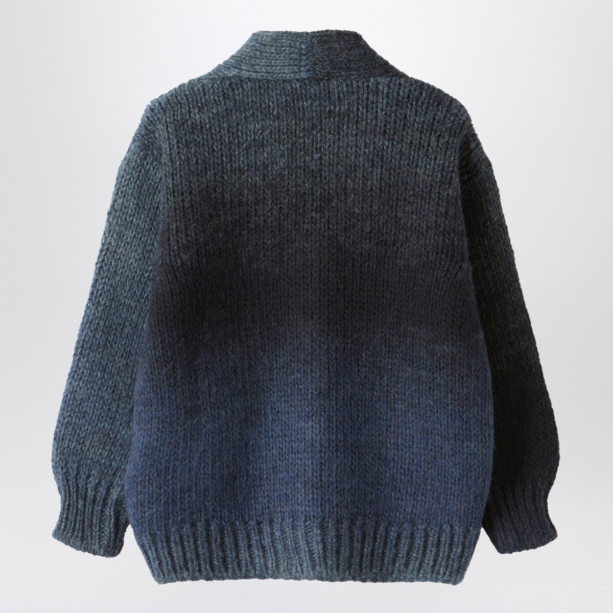 Il Gufo Il Gufo Blue gradient wool blend cardigan