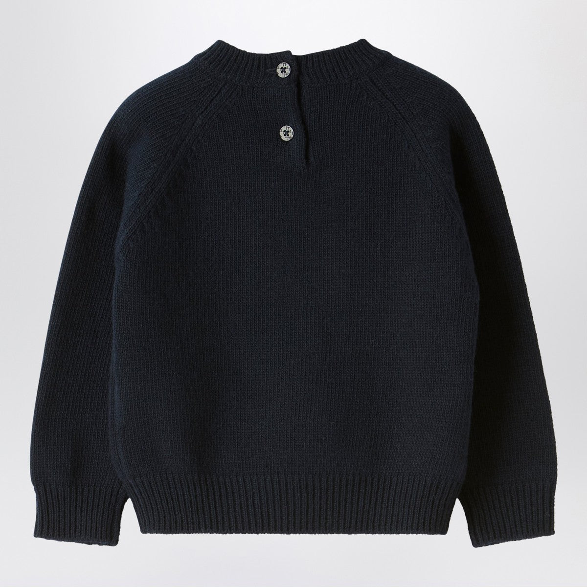 Il Gufo Il Gufo Blue wool sweater with dachshund